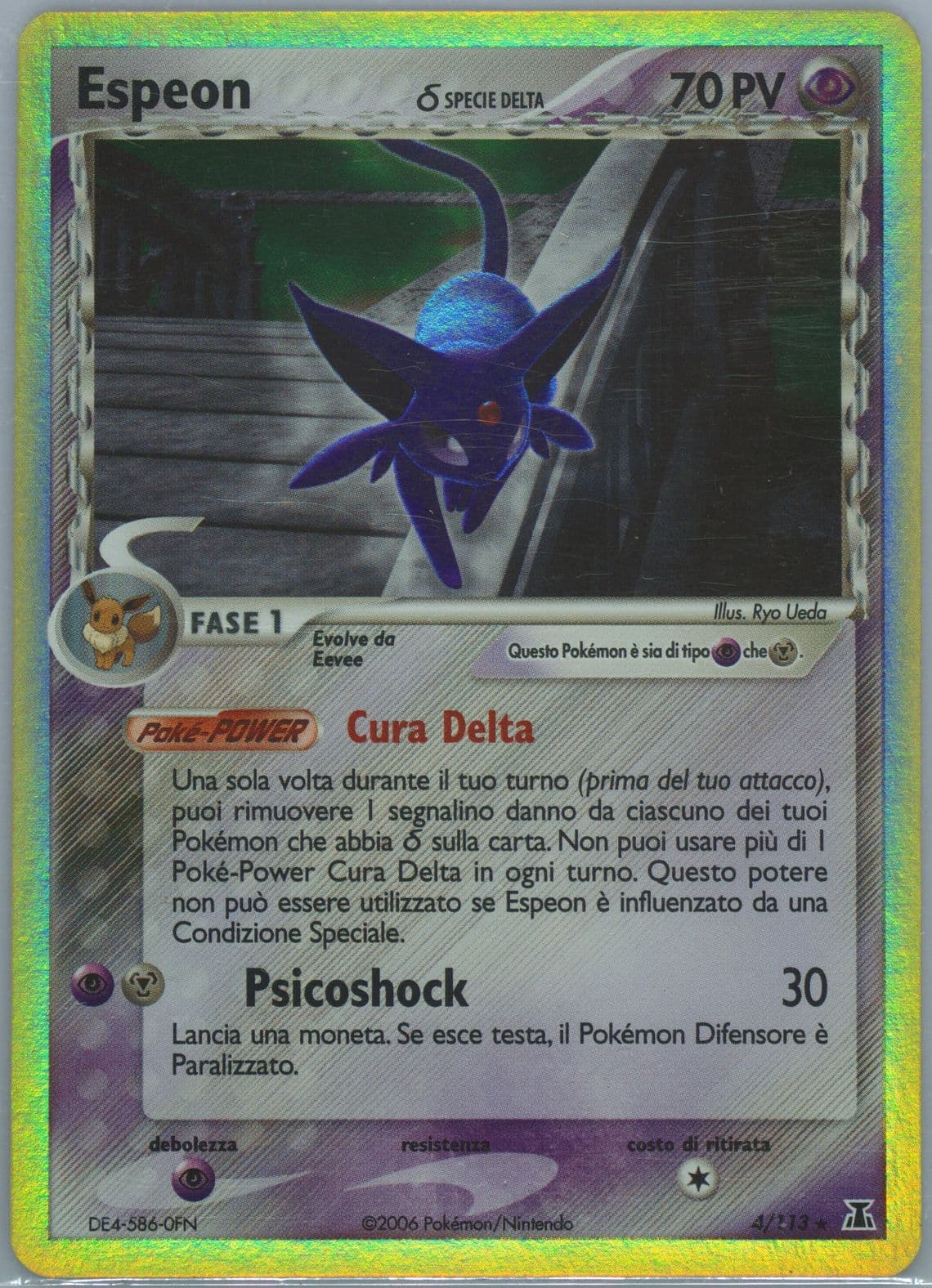 Espeon-Holo Italian (4) 2005 Pokemon EX Delta Species