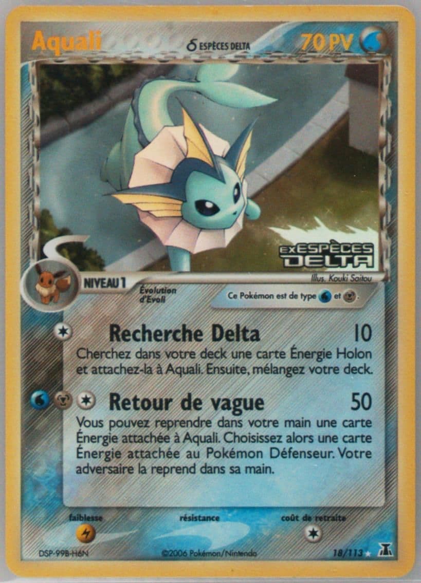 Aquali-Reverse Foil (18) 2006 Pokemon French EX Delta Species