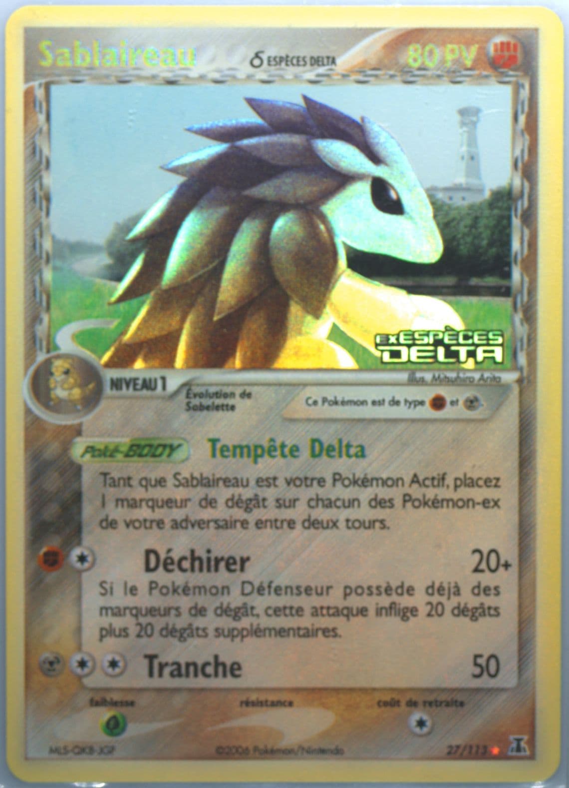 Sablaireau-Reverse Foil (27) 2006 Pokemon French EX Delta Species