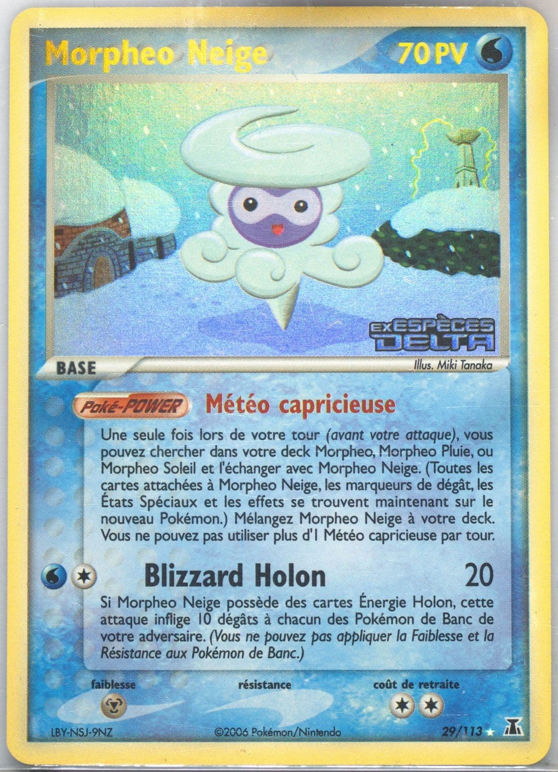 Morpheo Neige-Reverse Foil (29) 2006 Pokemon French EX Delta Species