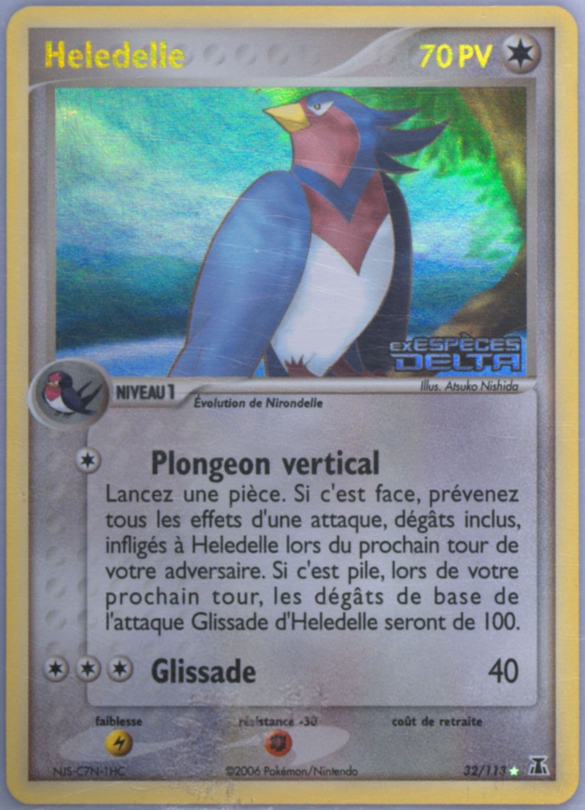 Heledelle-Reverse Foil (32) 2006 Pokemon French EX Delta Species