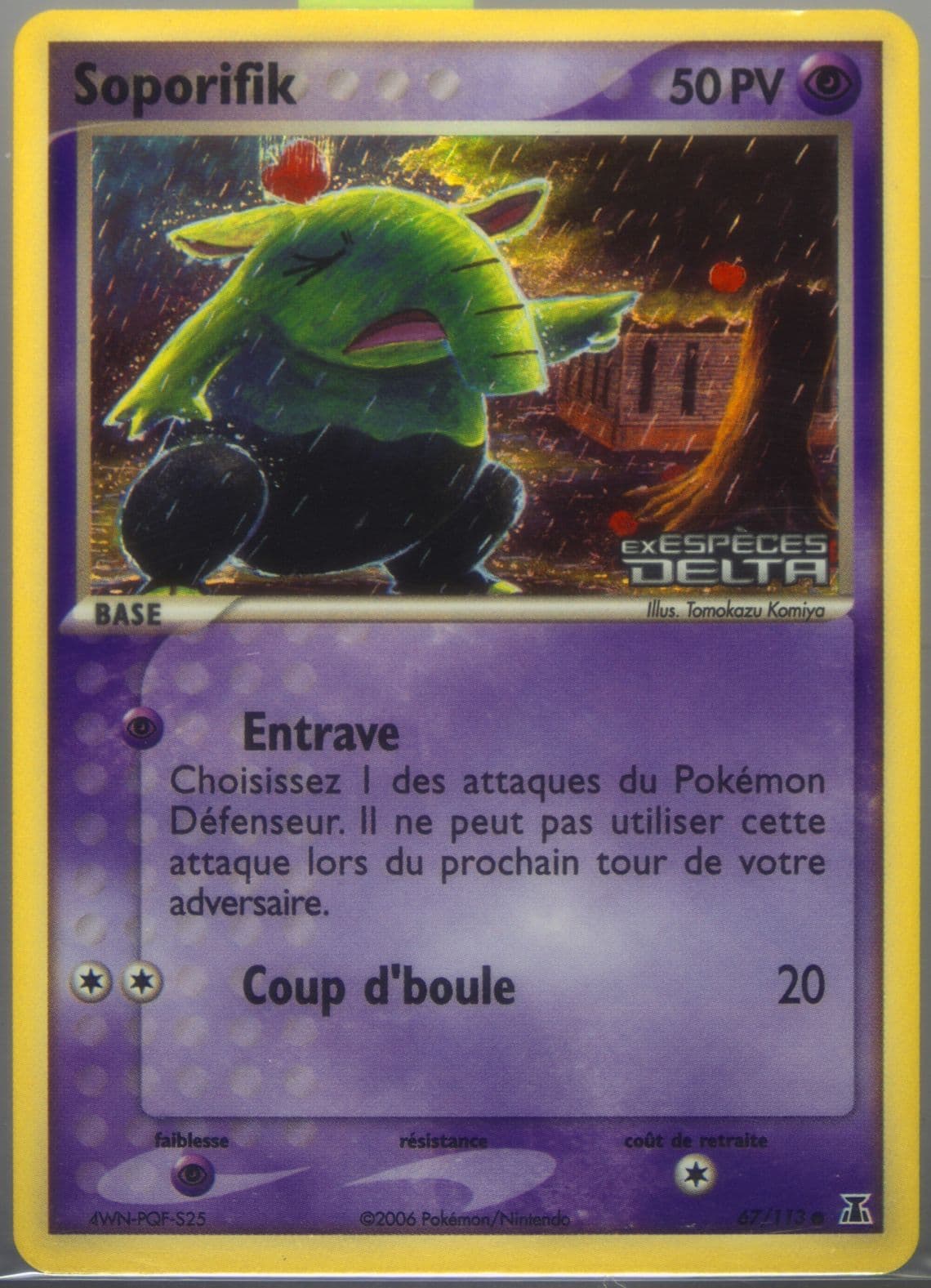 Soporifik-Reverse Foil (67) 2006 Pokemon French EX Delta Species
