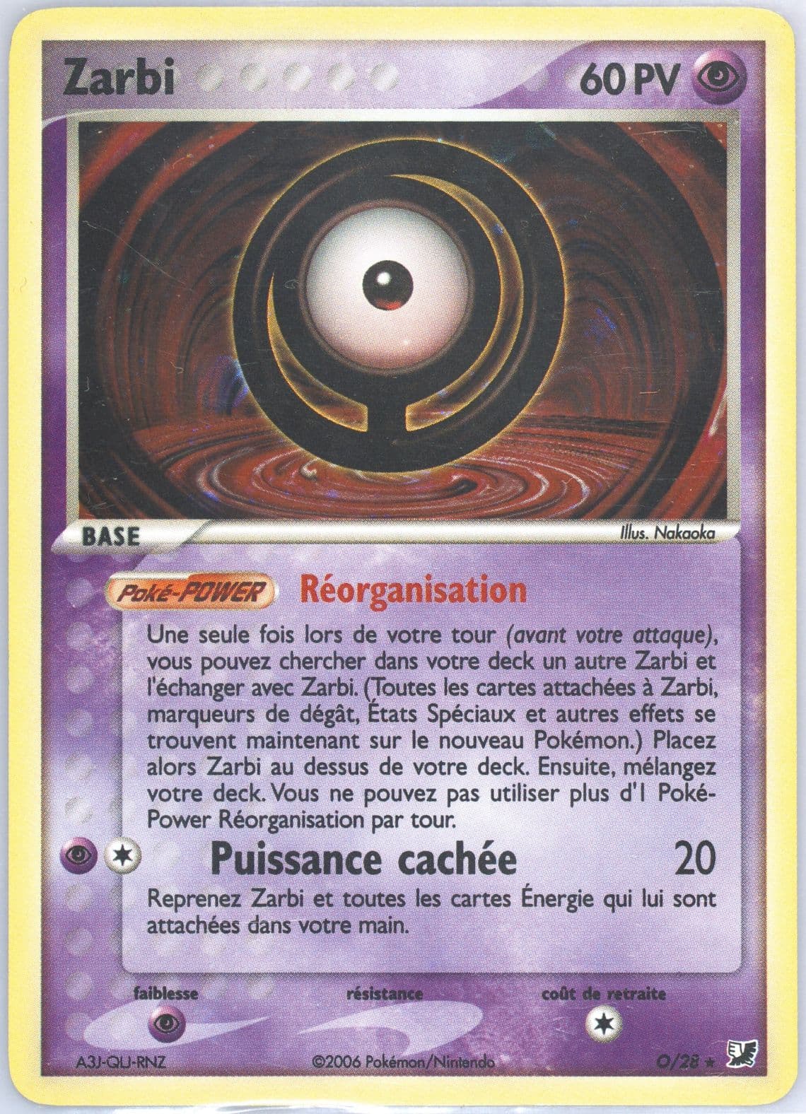 Zarbi-Holo (O/28) 2006 Pokemon French EX Unseen Forces