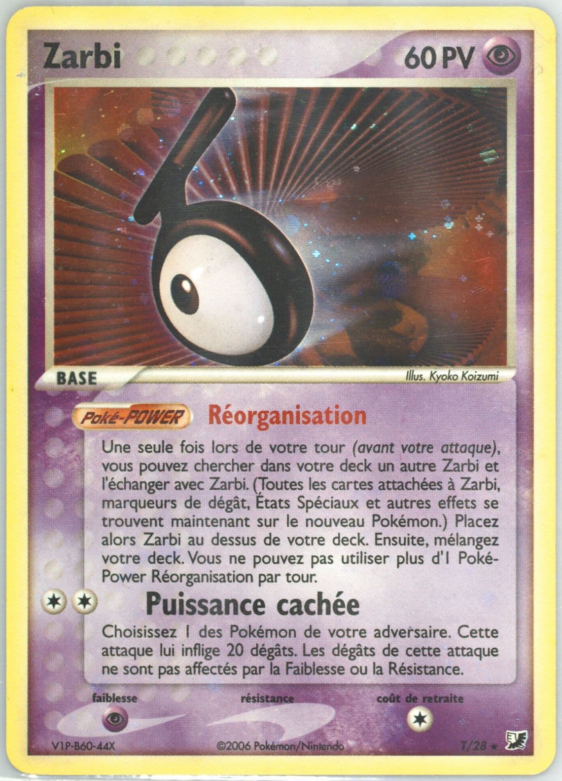 Zarbi-Holo (T/28) 2006 Pokemon French EX Unseen Forces