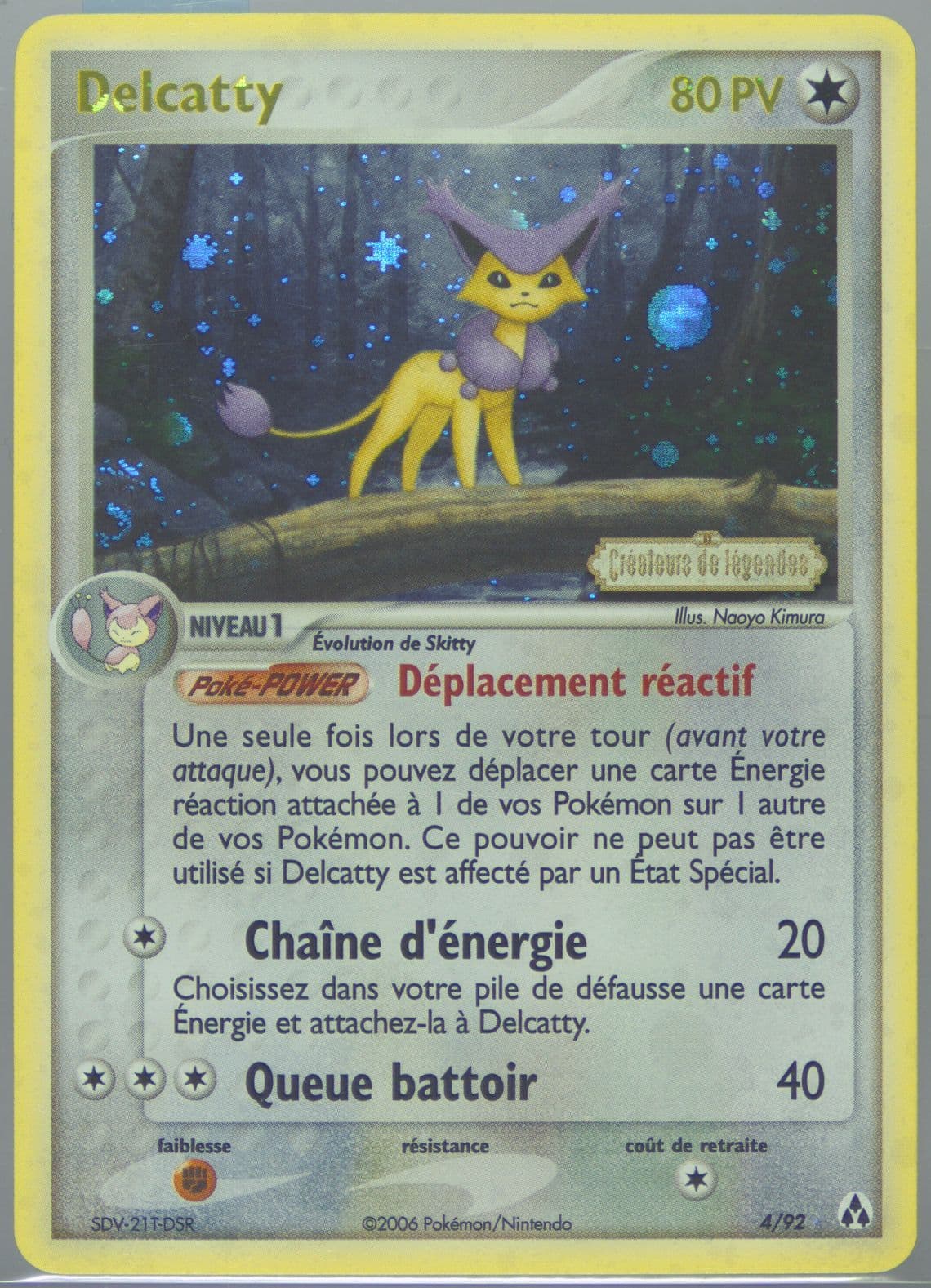 Delcatty-Reverse Foil French (4) 2006 Pokemon EX Legend Maker