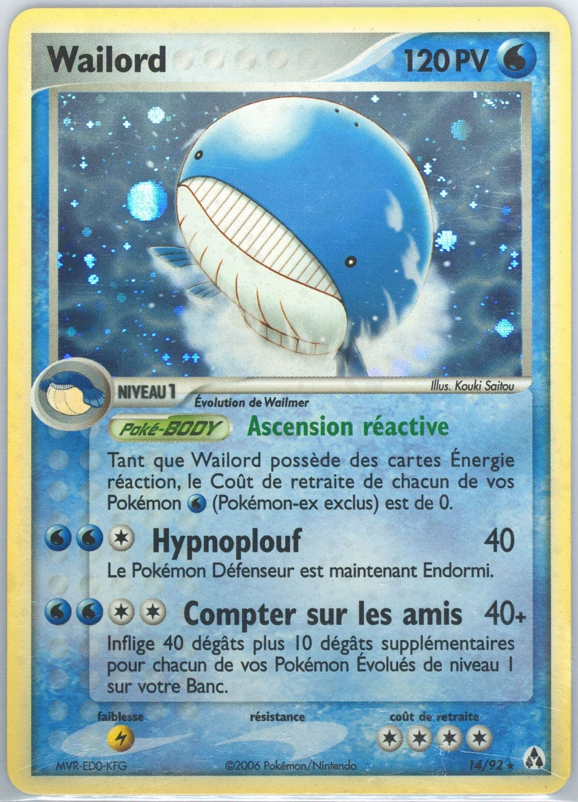 Wailord-Holo French (14) 2006 Pokemon EX Legend Maker