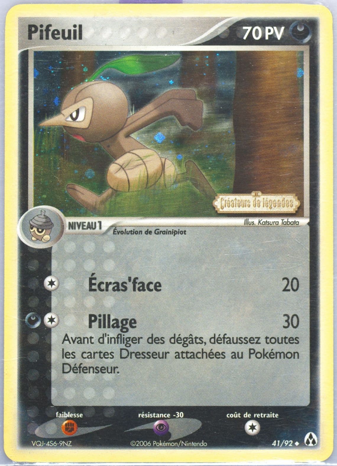 Pifeuil-Reverse Foil French (41) 2006 Pokemon EX Legend Maker