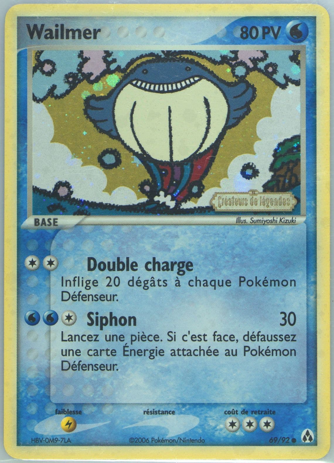 Wailmer-Reverse Foil French (69) 2006 Pokemon EX Legend Maker