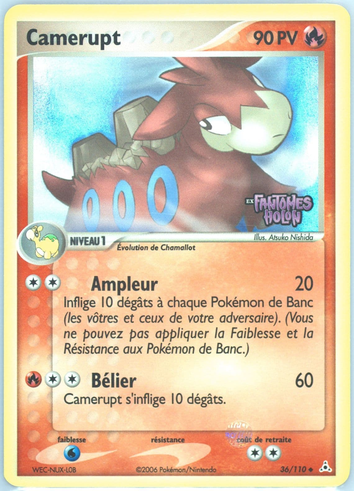 Camerupt-Reverse Foil French (36) 2006 Pokemon EX Holon Phantoms