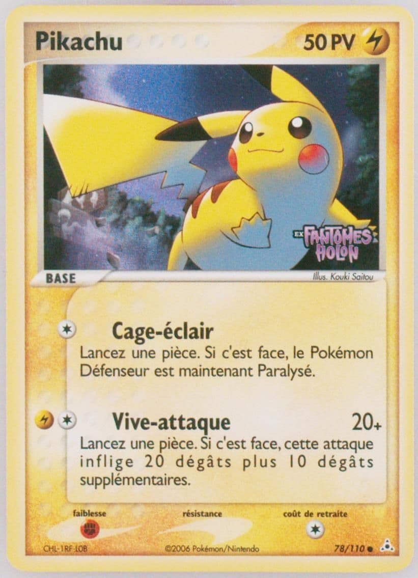 Pikachu-Reverse Foil French (78) 2006 Pokemon EX Holon Phantoms