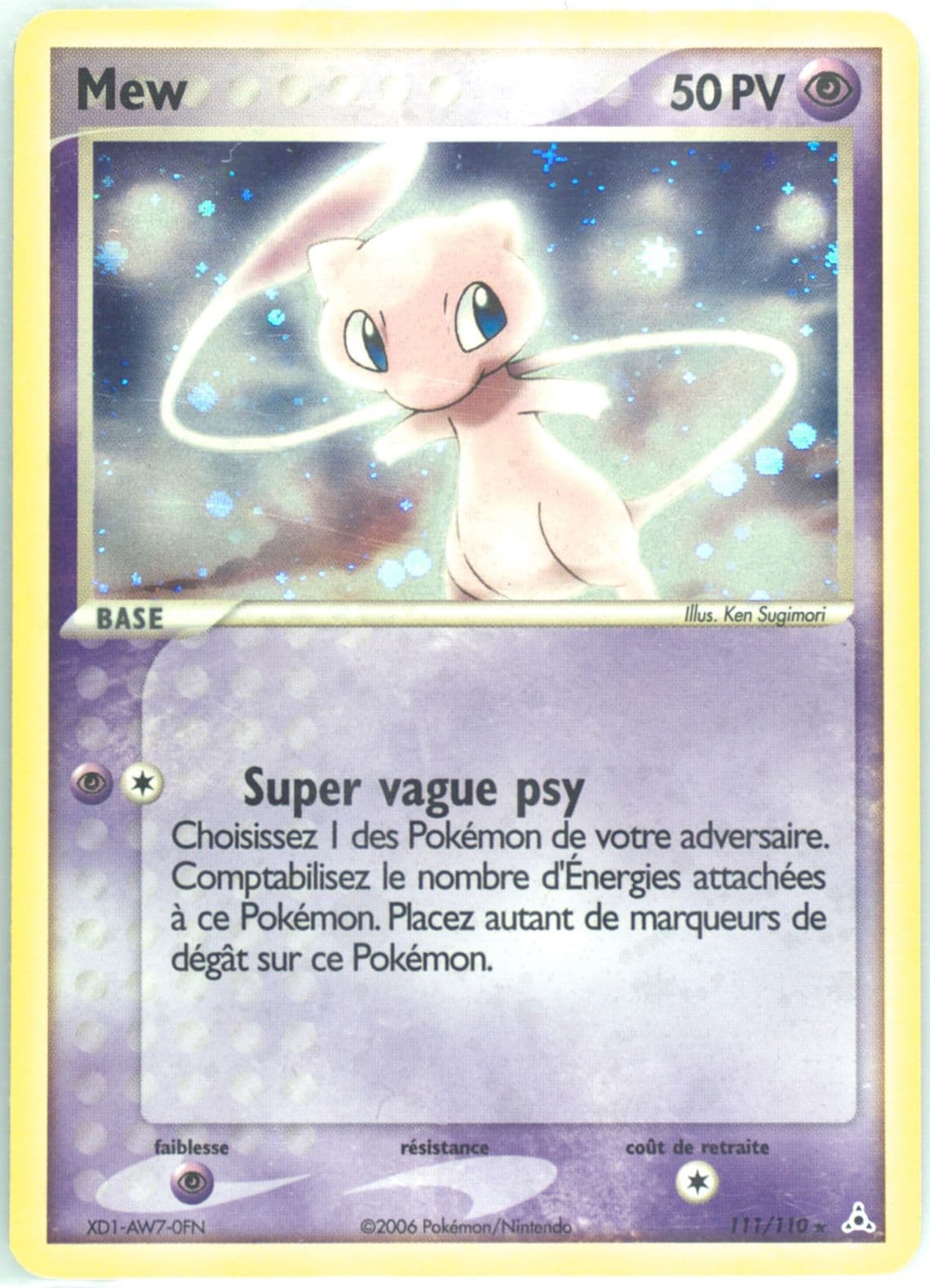 Mew-Holo French (111) 2006 Pokemon EX Holon Phantoms