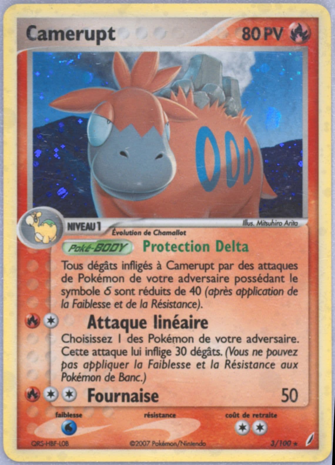 Camerupt-Holo (3) 2007 Pokemon French EX Crystal Guardians