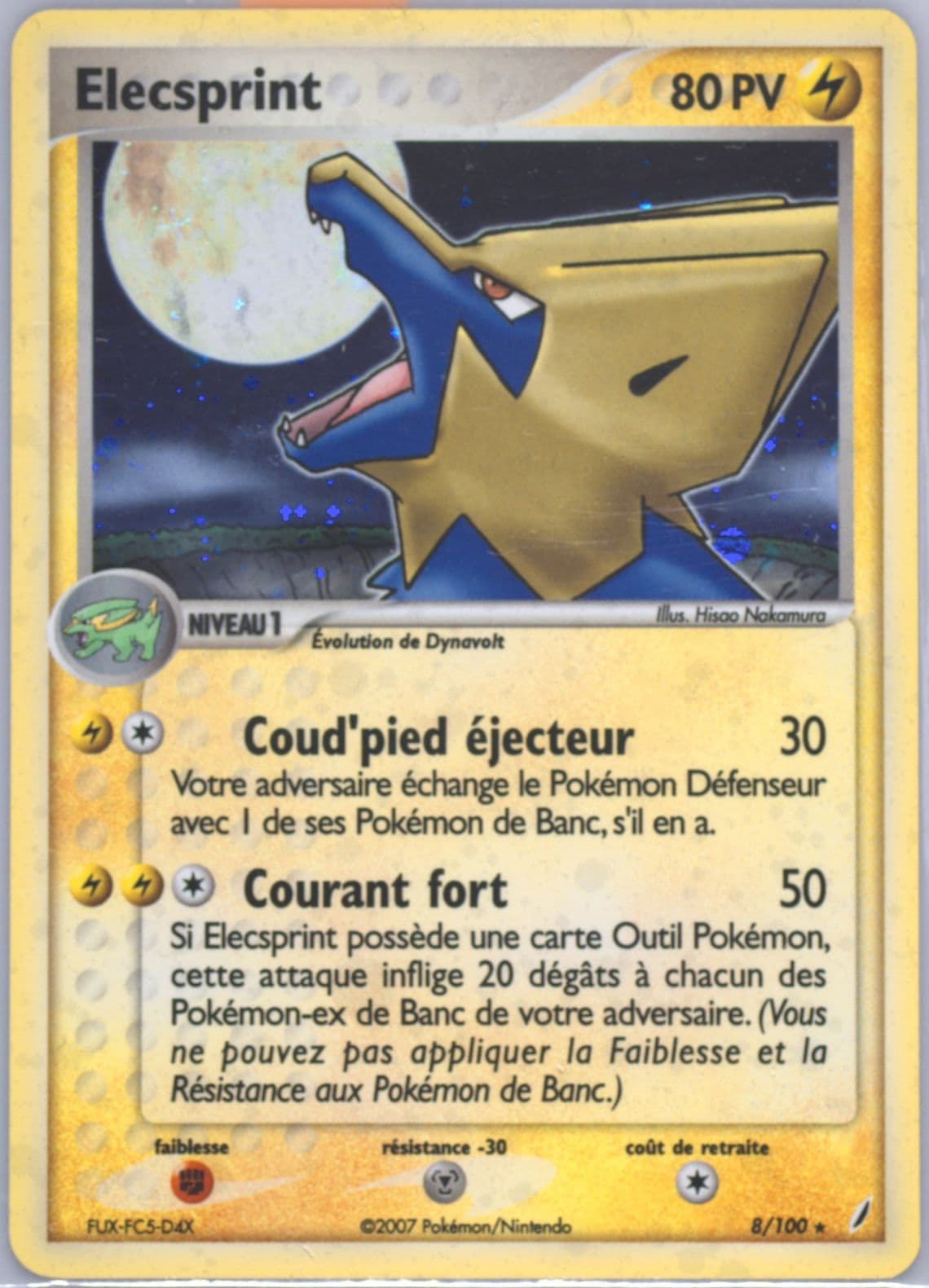 Elecsprint-Holo (8) 2007 Pokemon French EX Crystal Guardians