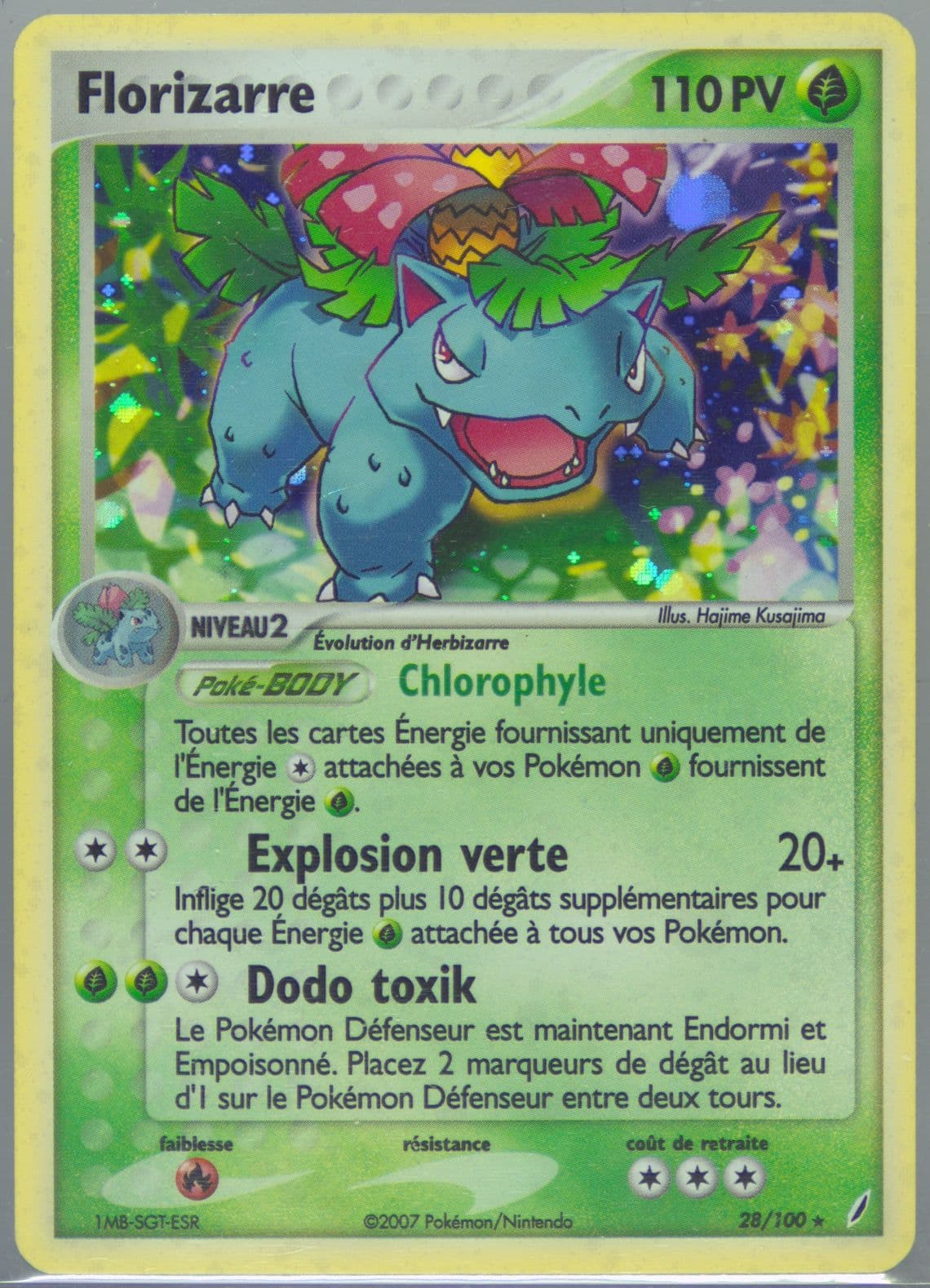 Florizarre (28) 2007 Pokemon French EX Crystal Guardians