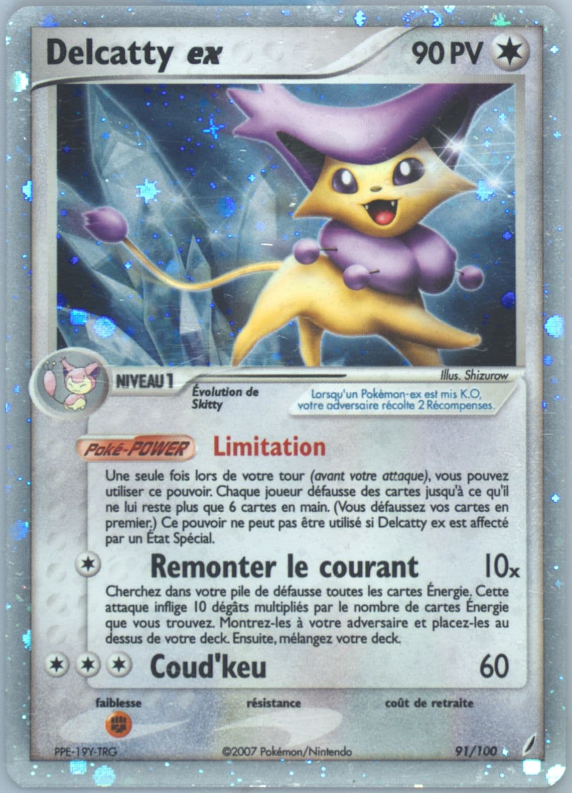 Delcatty EX-Holo (91) 2007 Pokemon French EX Crystal Guardians