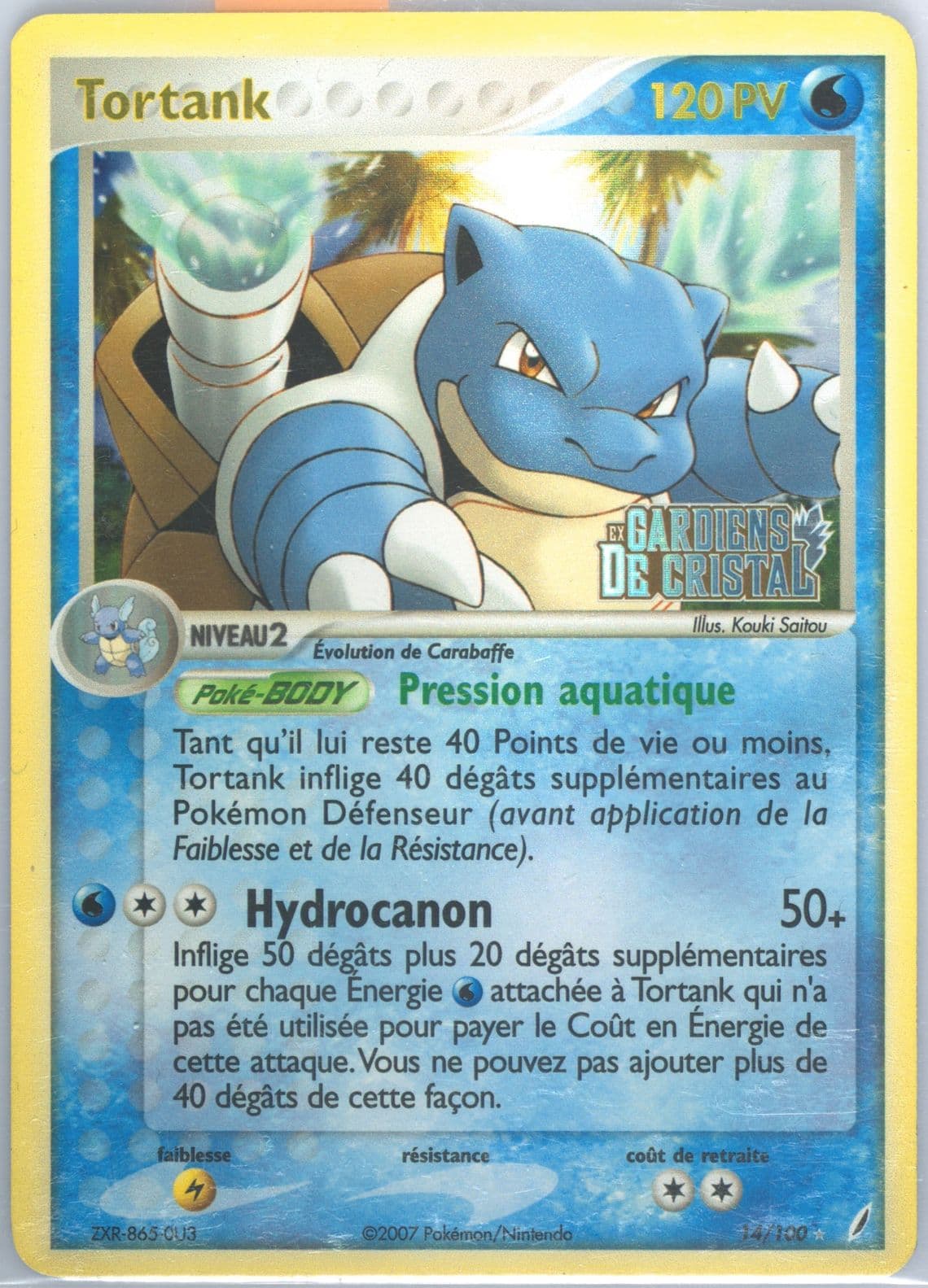 Tortank-Reverse Foil (14) 2007 Pokemon French EX Crystal Guardians