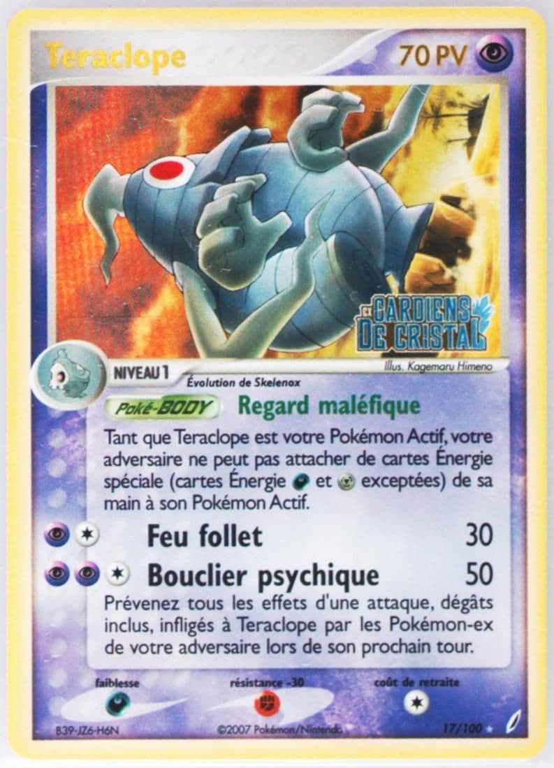 Teraclope-Reverse Foil (17) 2007 Pokemon French EX Crystal Guardians