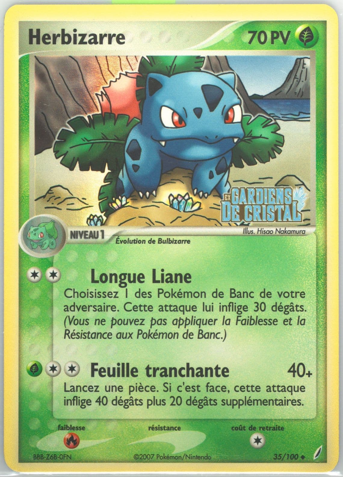 Herbizarre-Reverse Foil (35) 2007 Pokemon French EX Crystal Guardians