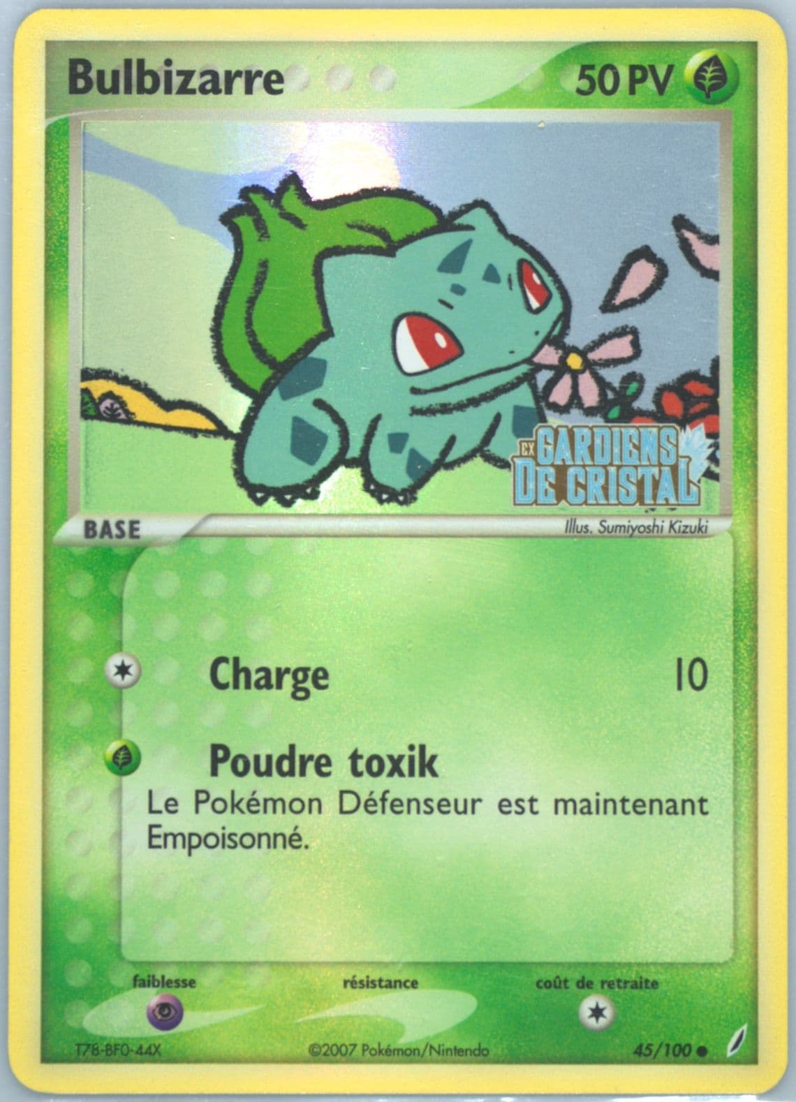 Bulbizarre-Reverse Foil (45) 2007 Pokemon French EX Crystal Guardians