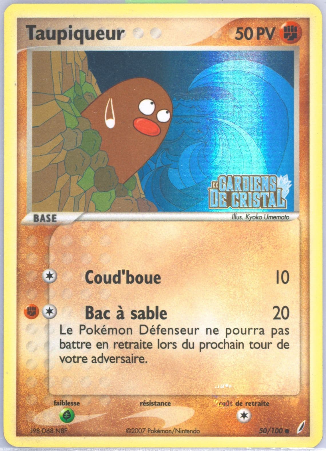 Taupiqueur-Reverse Foil (50) 2007 Pokemon French EX Crystal Guardians