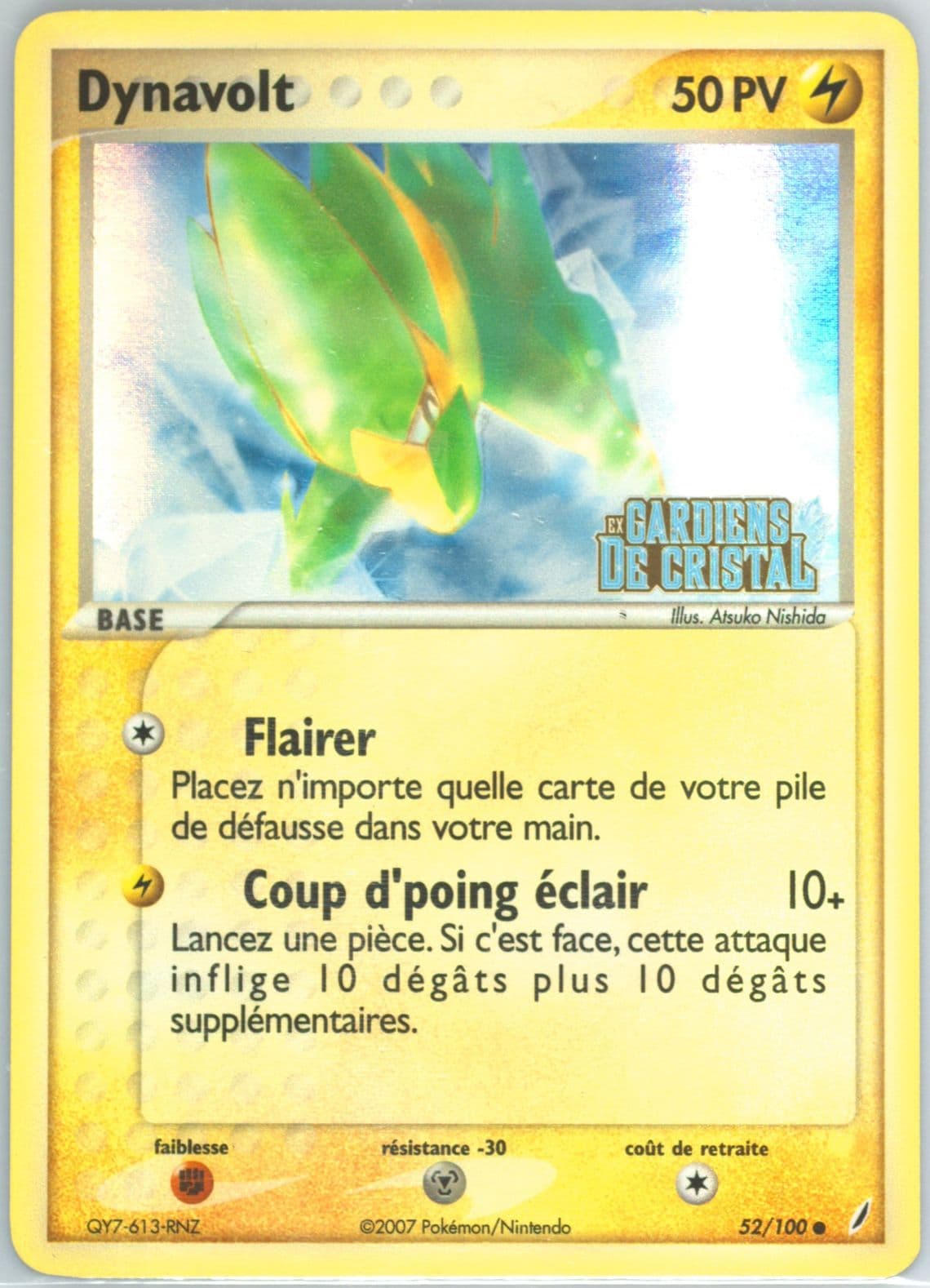 Dynavolt-Reverse Foil (52) 2007 Pokemon French EX Crystal Guardians