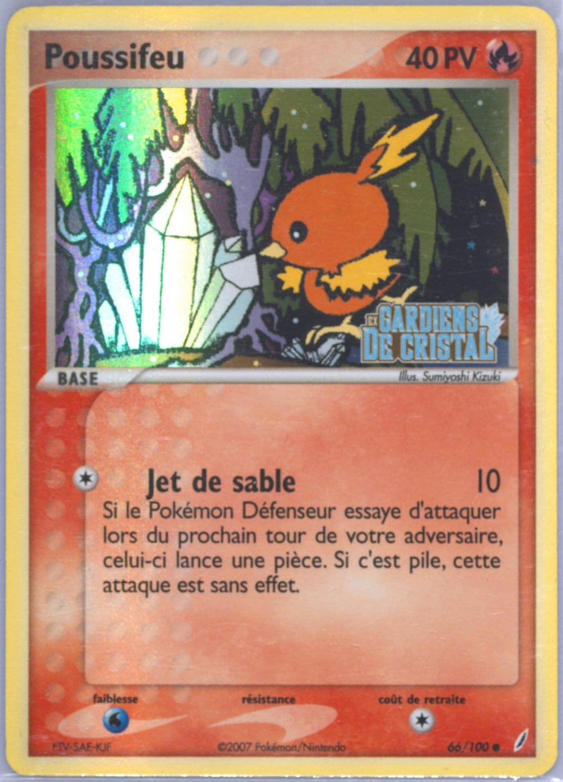 Poussifeu-Reverse Foil (66) 2007 Pokemon French EX Crystal Guardians