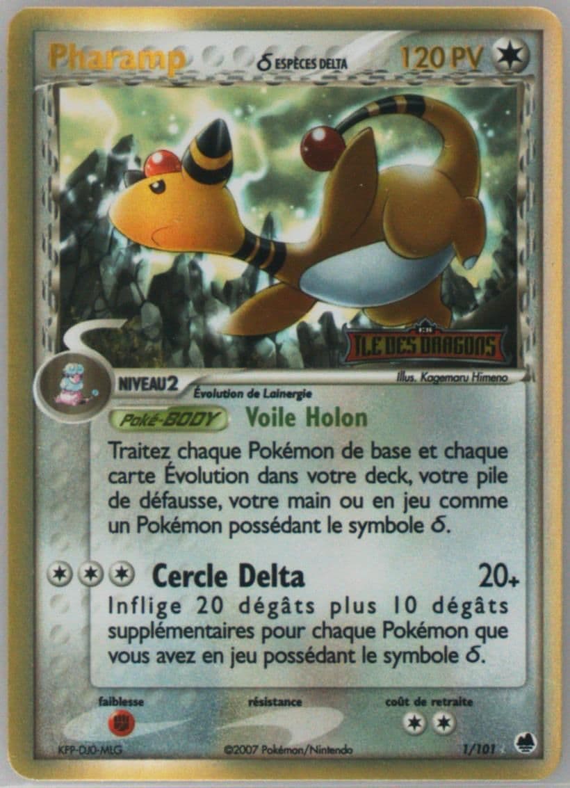 Pharamp-Reverse Foil (1) 2007 Pokemon French EX Dragon Frontiers