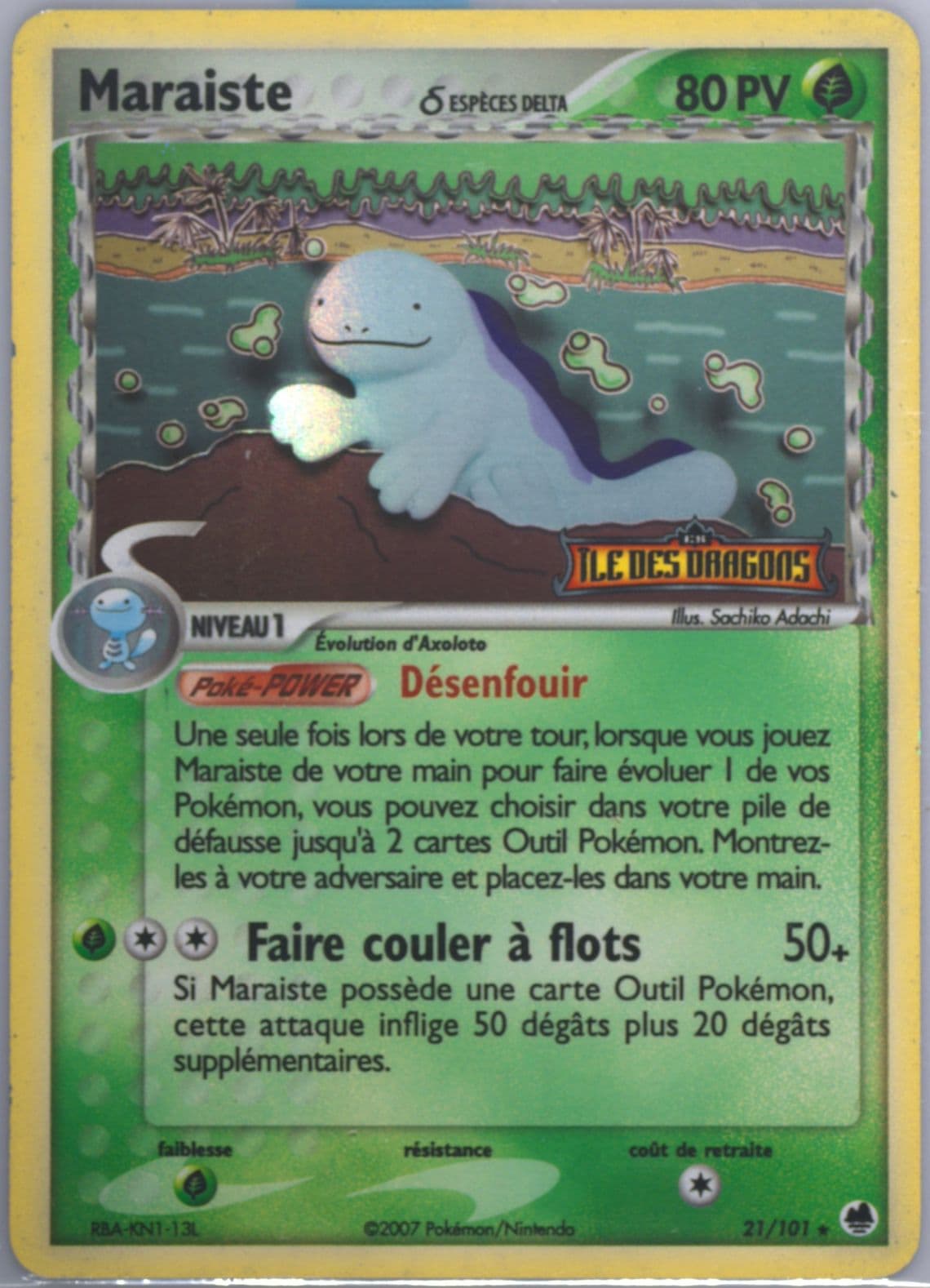 Maraiste-Reverse Foil (21) 2007 Pokemon French EX Dragon Frontiers