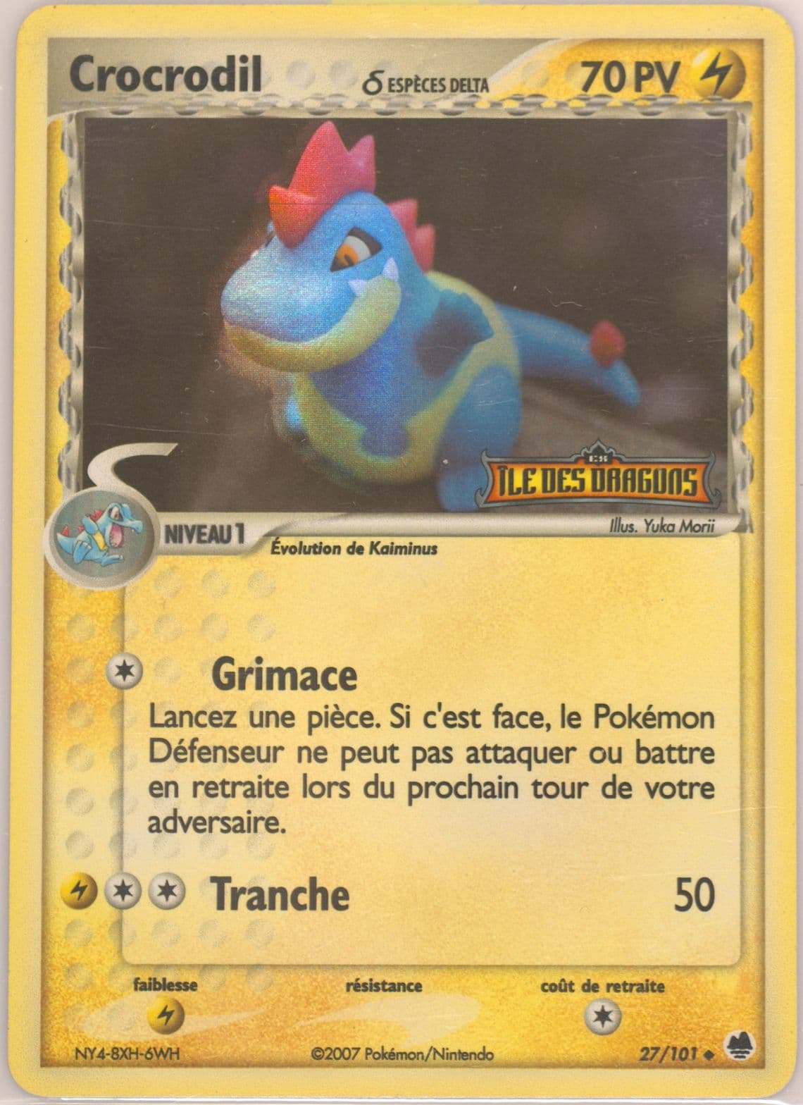 Crocrodil-Reverse Foil (27) 2007 Pokemon French EX Dragon Frontiers