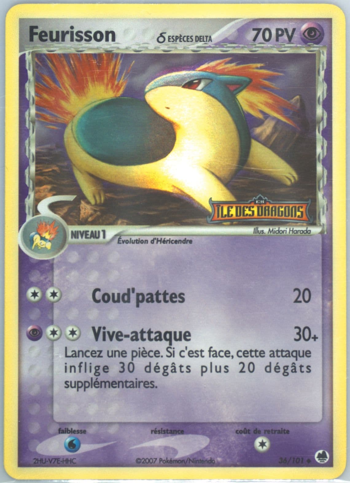 Feurisson-Reverse Foil (36) 2007 Pokemon French EX Dragon Frontiers