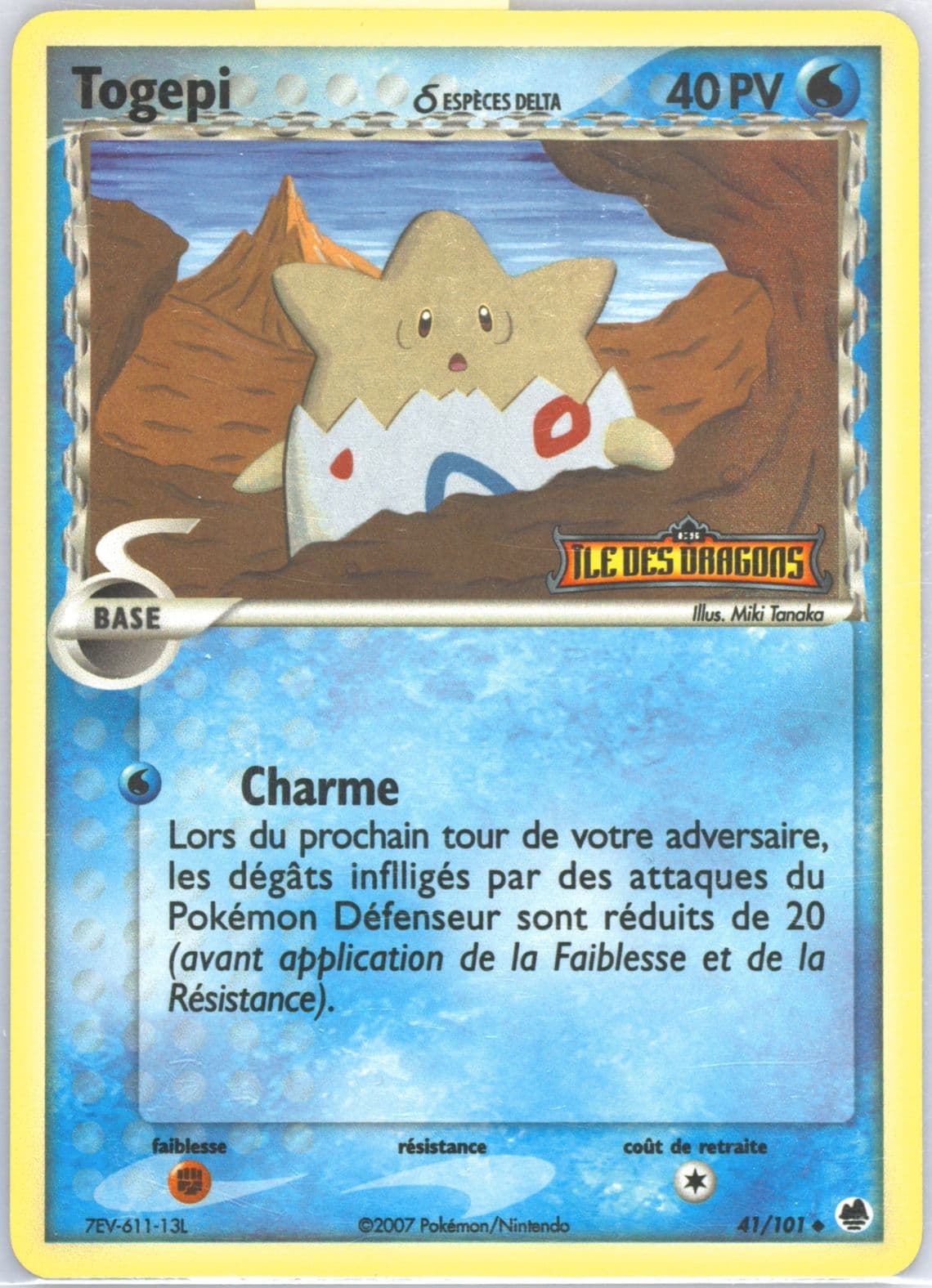 Togepi-Reverse Foil (41) 2007 Pokemon French EX Dragon Frontiers