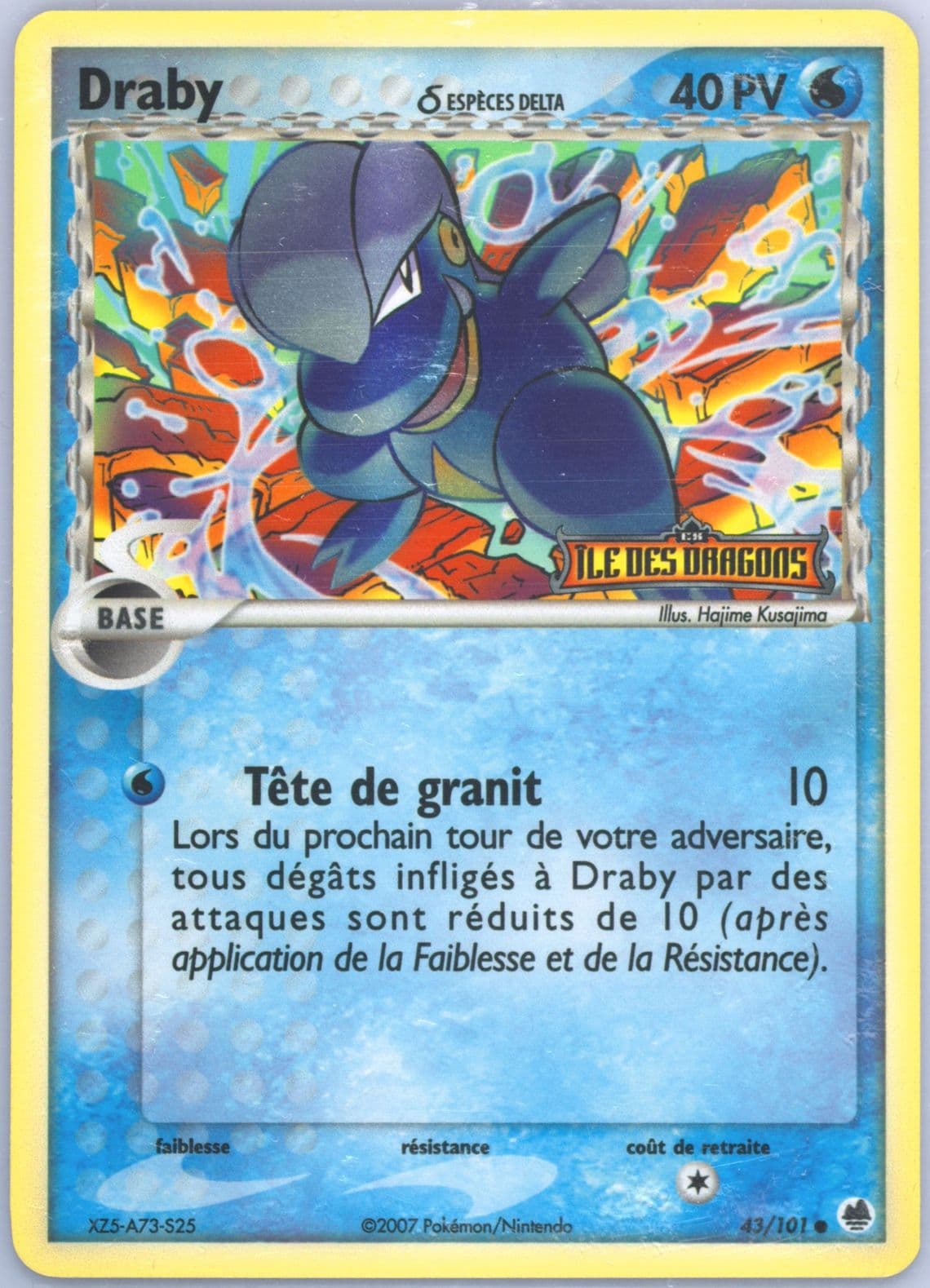 Draby-Reverse Foil (43) 2007 Pokemon French EX Dragon Frontiers