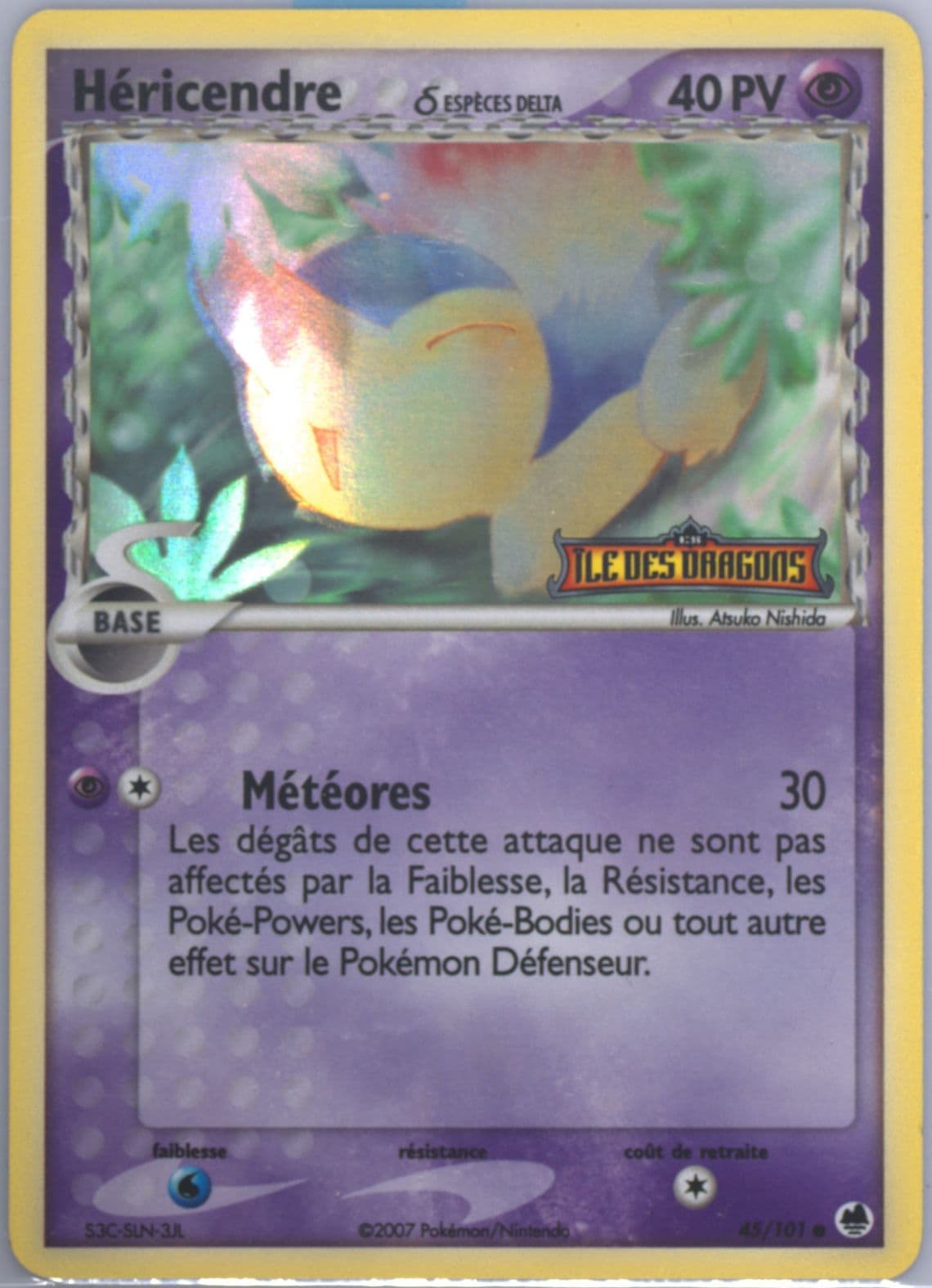 Hericendre-Reverse Foil (45) 2007 Pokemon French EX Dragon Frontiers