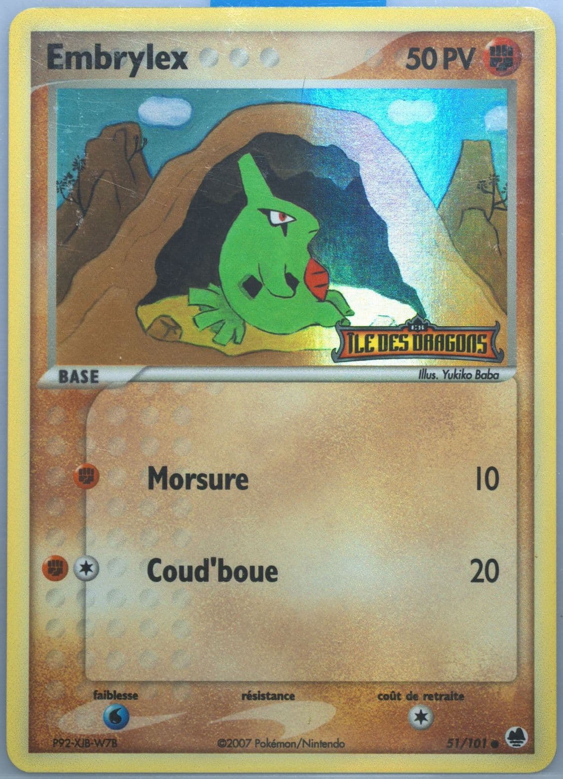Embrylex-Reverse Foil (51) 2007 Pokemon French EX Dragon Frontiers