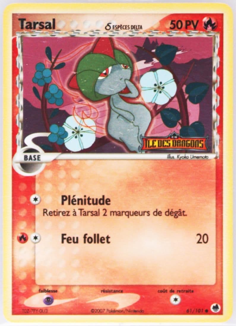 Tarsal-Reverse Foil (61) 2007 Pokemon French EX Dragon Frontiers