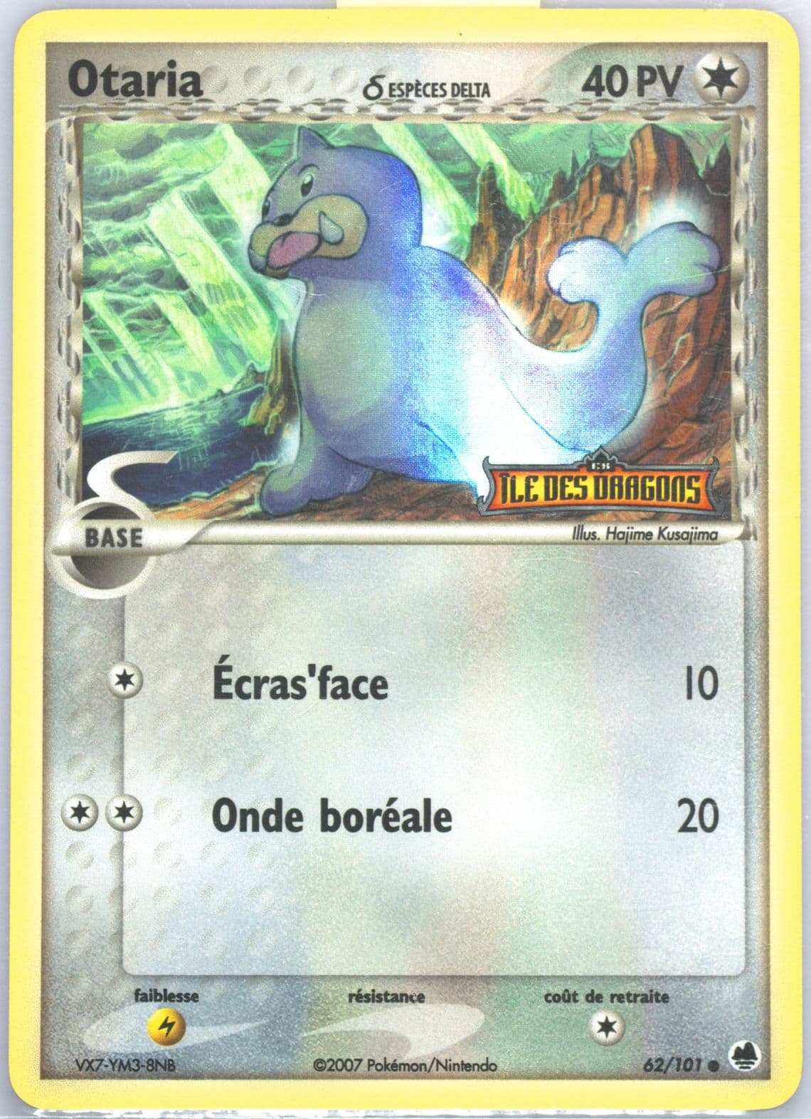 Otaria-Reverse Foil (62) 2007 Pokemon French EX Dragon Frontiers