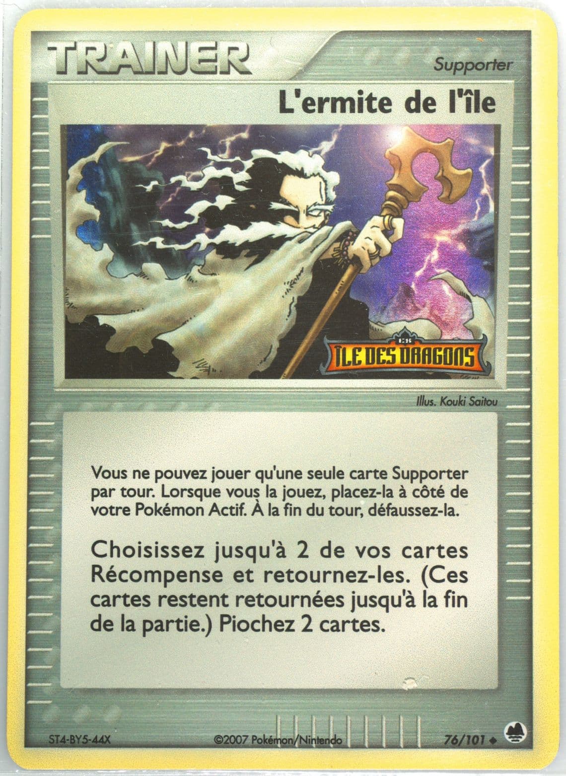 L'Ermite de L'Ile-Reverse Foil (76) 2007 Pokemon French EX Dragon Frontiers