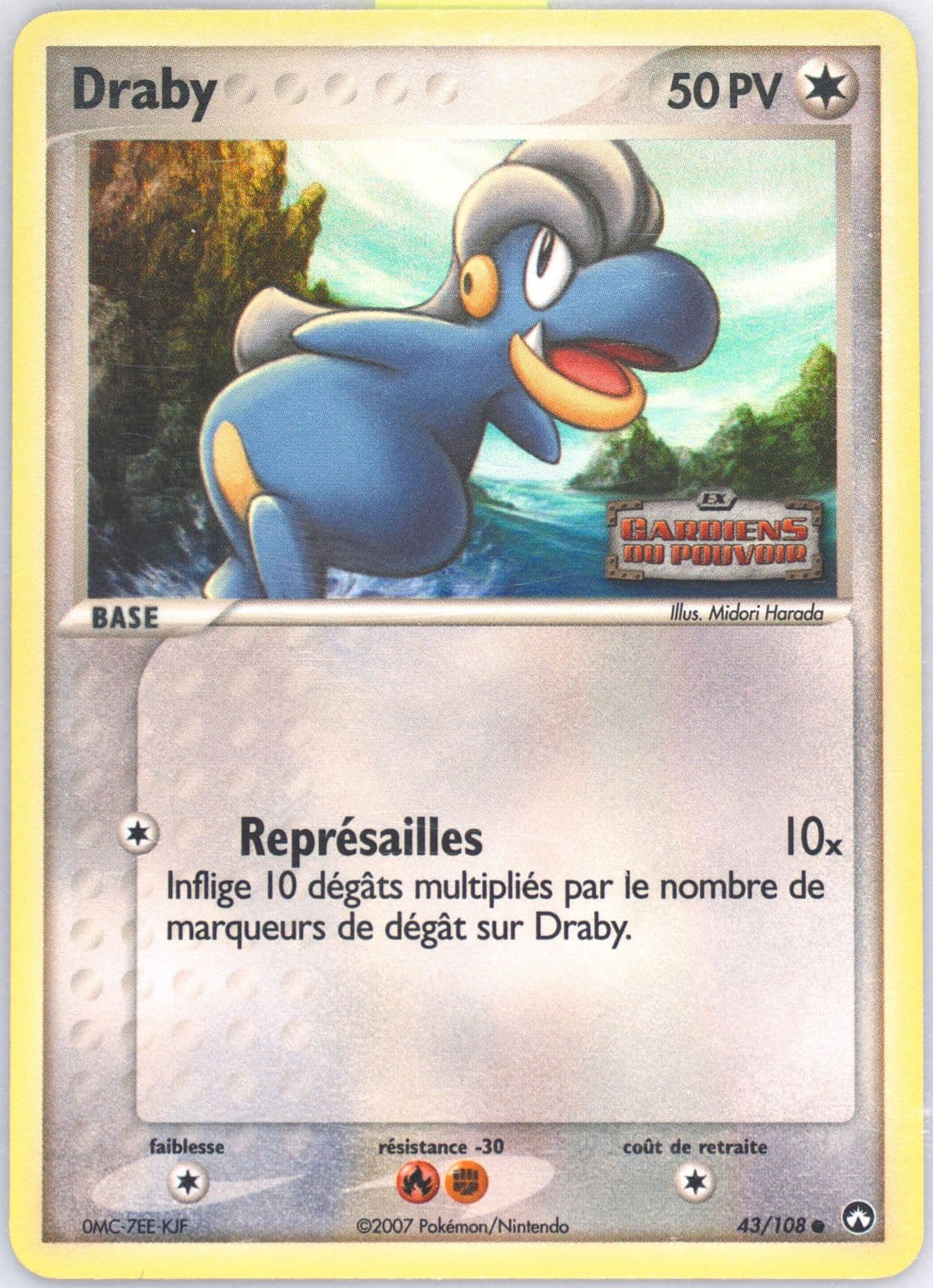 Draby-Reverse Foil French (43) 2007 Pokemon EX Power Keepers