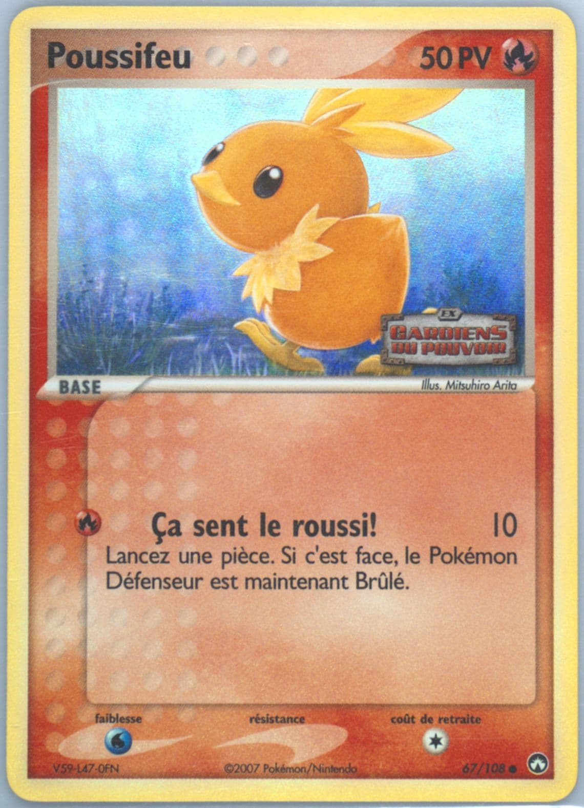 Poussifeu-Reverse Foil French (67) 2007 Pokemon EX Power Keepers