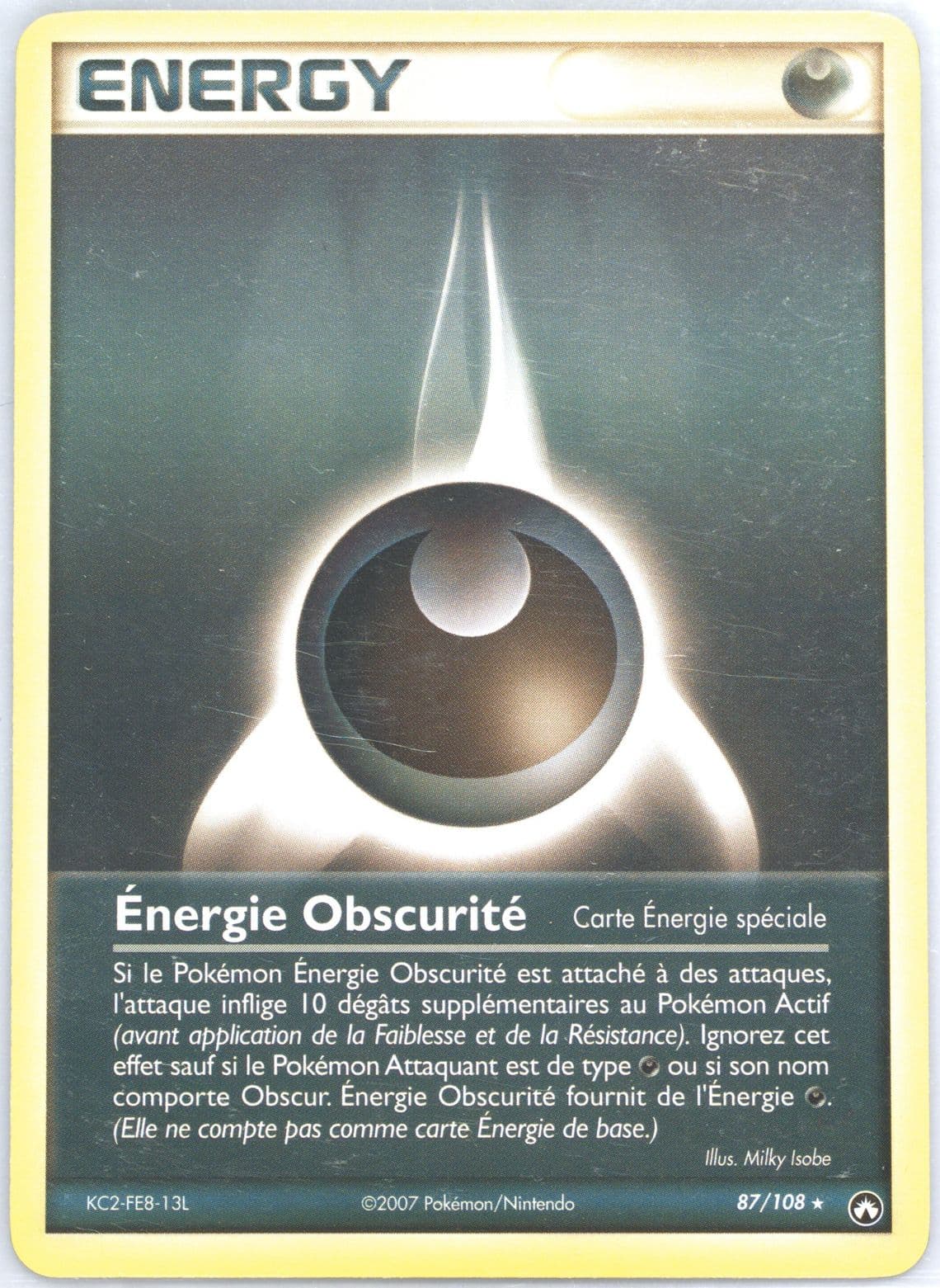 Energie Obscurite French (87) 2007 Pokemon EX Power Keepers