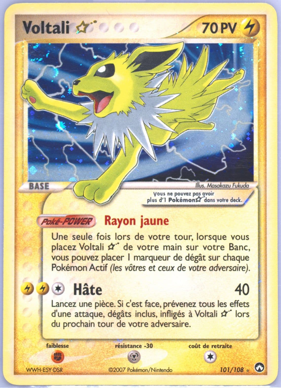 Voltali-Holo French-Gold Star (101) 2007 Pokemon EX Power Keepers