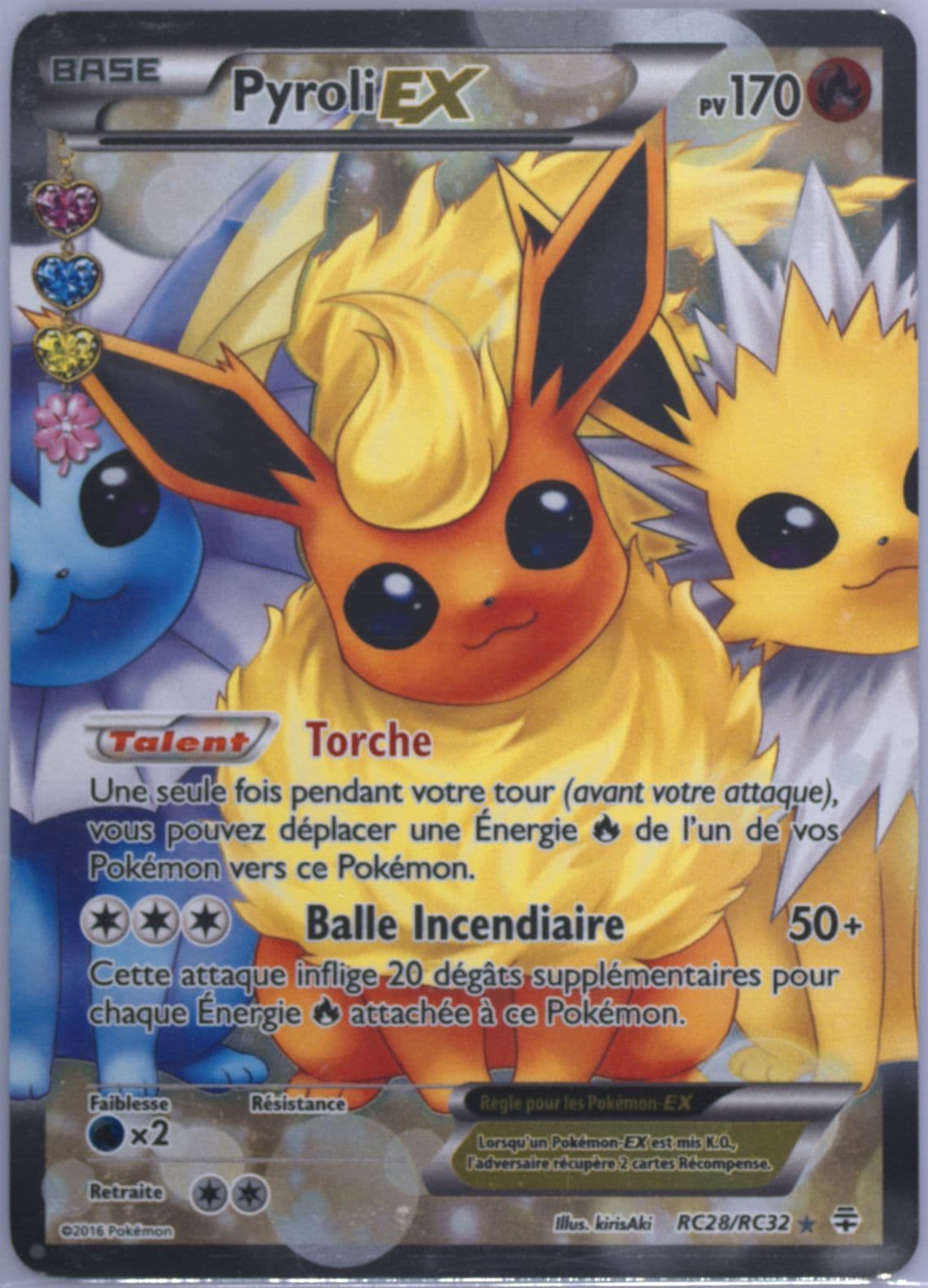 Full Art/Pyroli EX French (RC28) 2016 Pokemon XY Generations Radiant Collection
