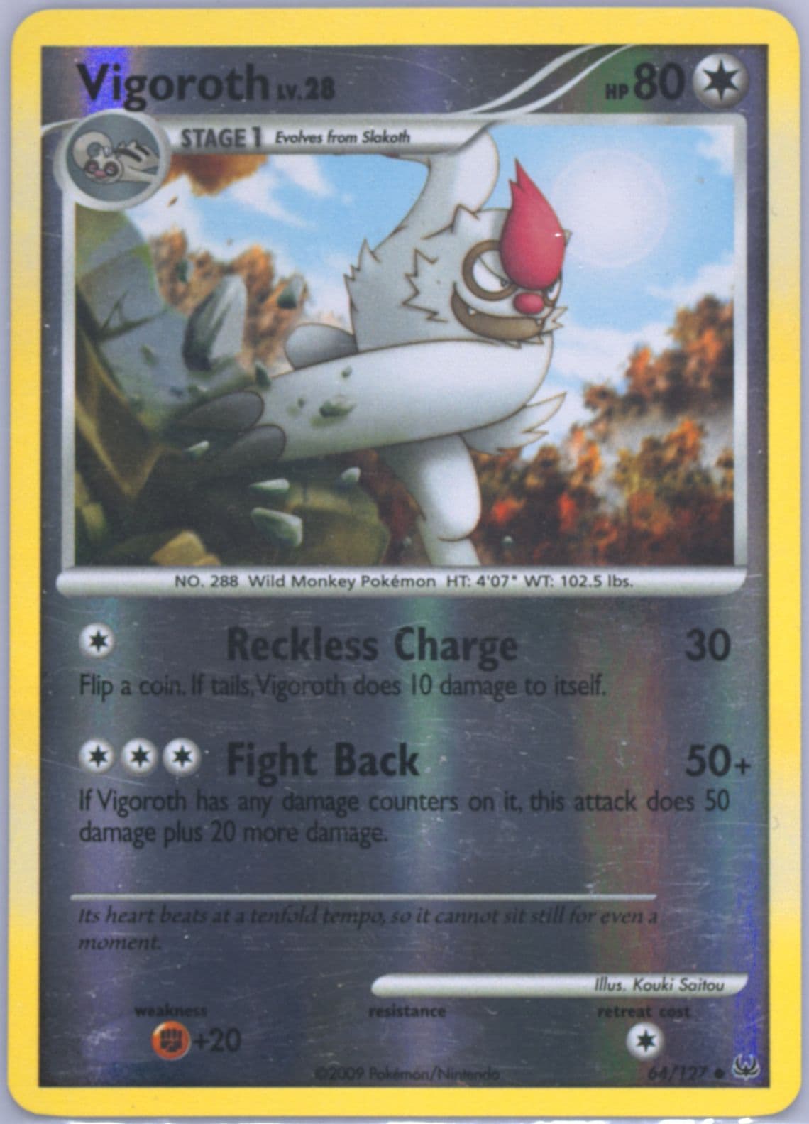 Vigoroth-Reverse Foil (64) 2009 Pokemon Platinum