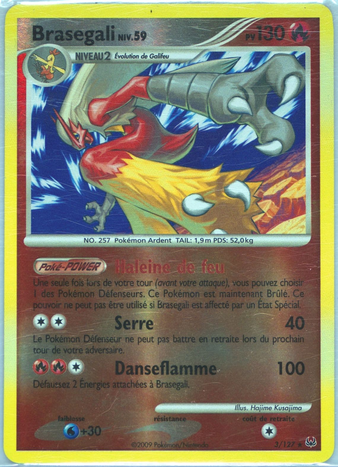 Brasegali-Reverse Foil French (3) 2009 Pokemon Platinum