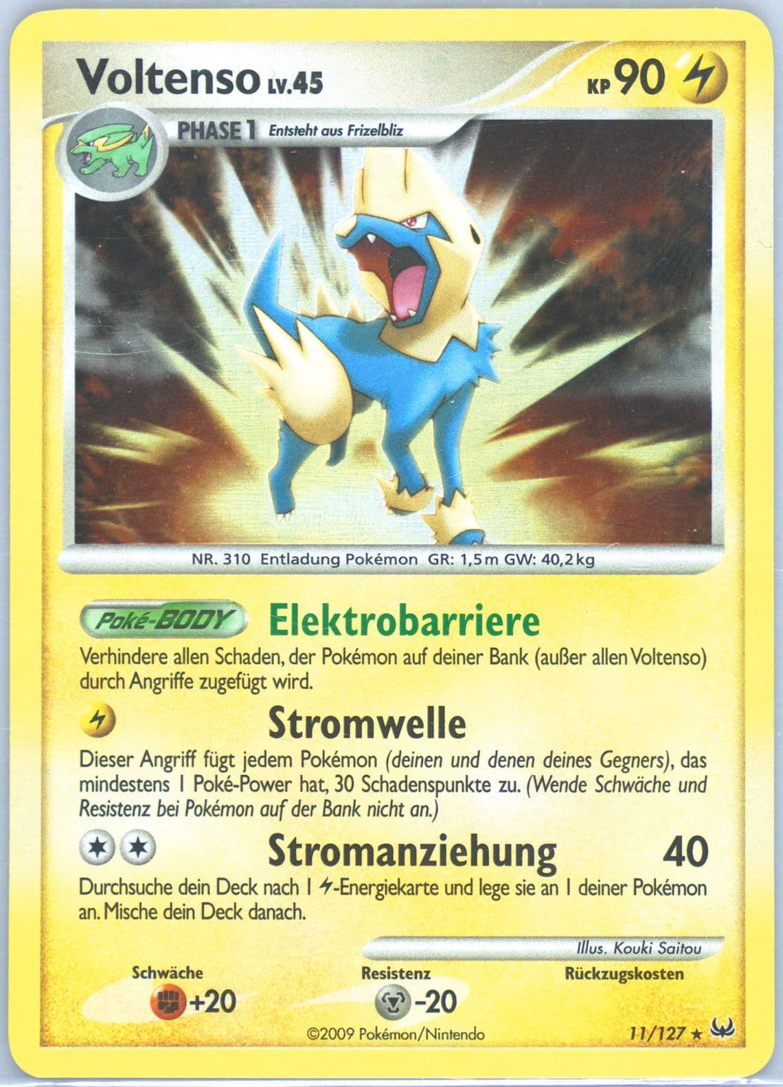 Voltenso-Holo German (11) 2009 Pokemon Platinum
