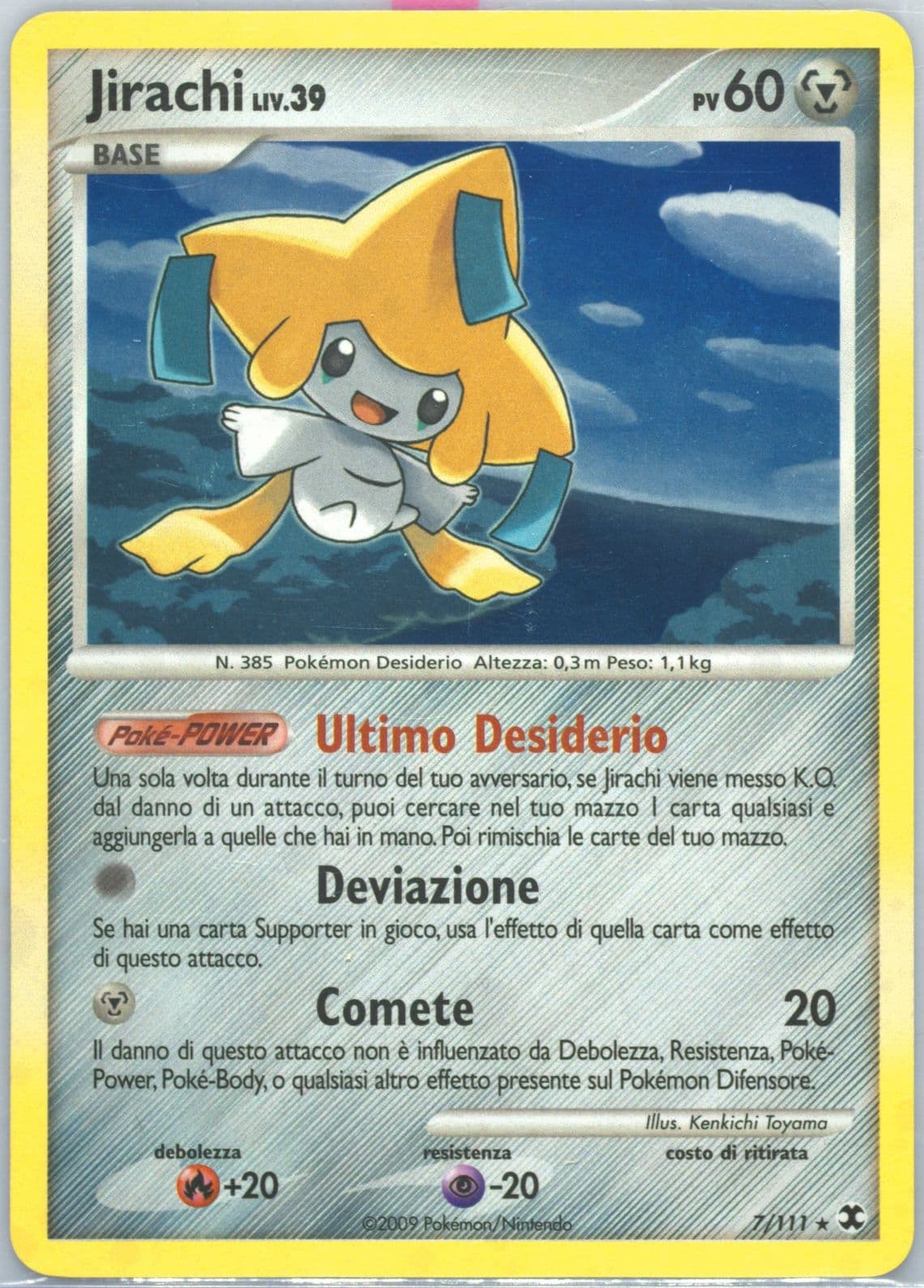 Jirachi-Holo Italian (7) 2009 Pokemon Platinum Rising Rivals