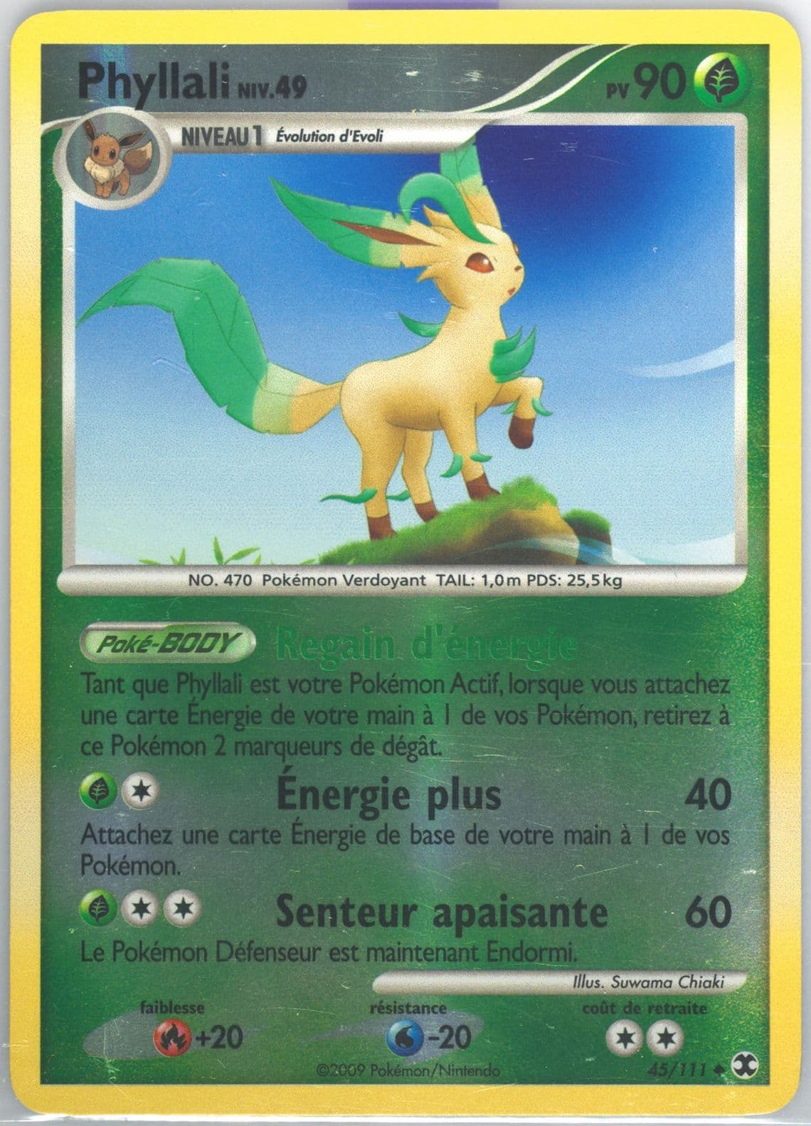 Phyllali-Reverse Foil French (45) 2009 Pokemon Platinum Rising Rivals