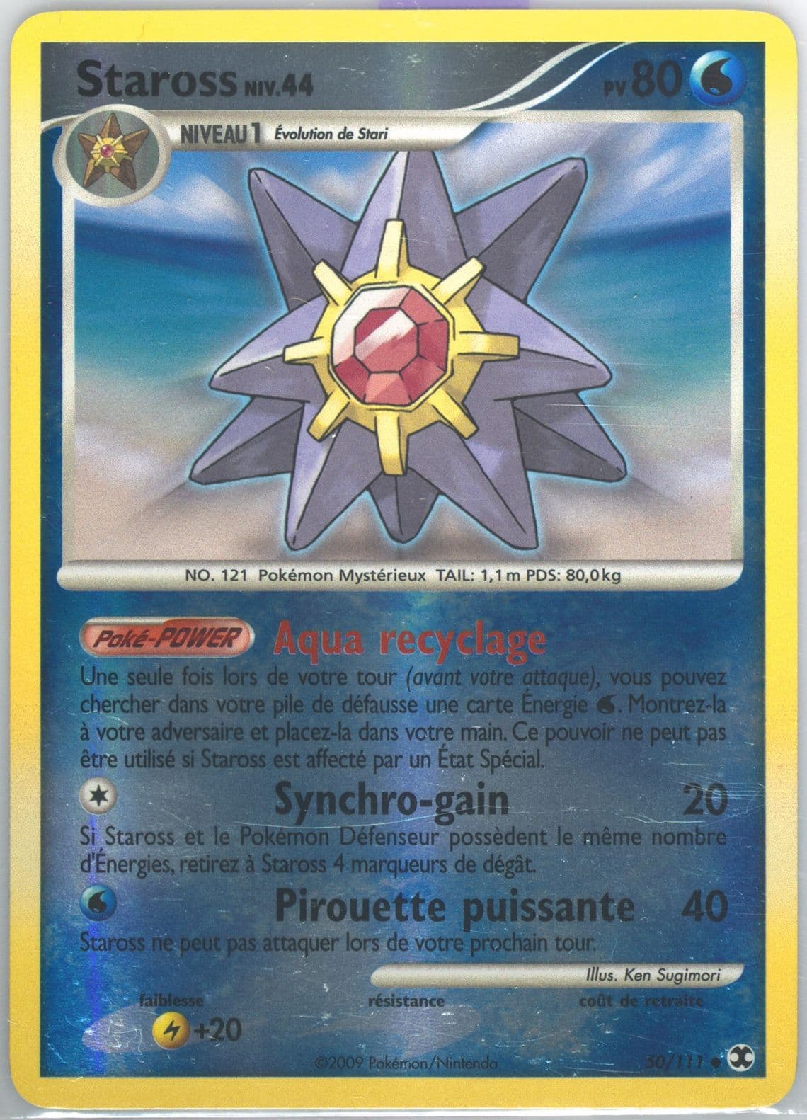 Staross-Reverse Foil French (50) 2009 Pokemon Platinum Rising Rivals