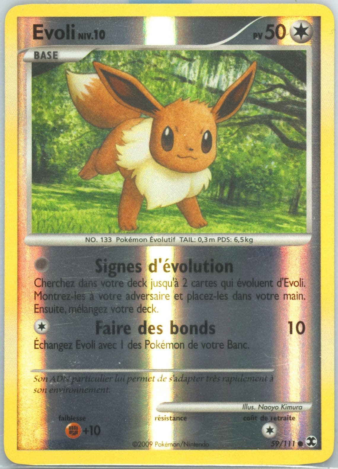 Evoli-Reverse Foil French (59) 2009 Pokemon Platinum Rising Rivals