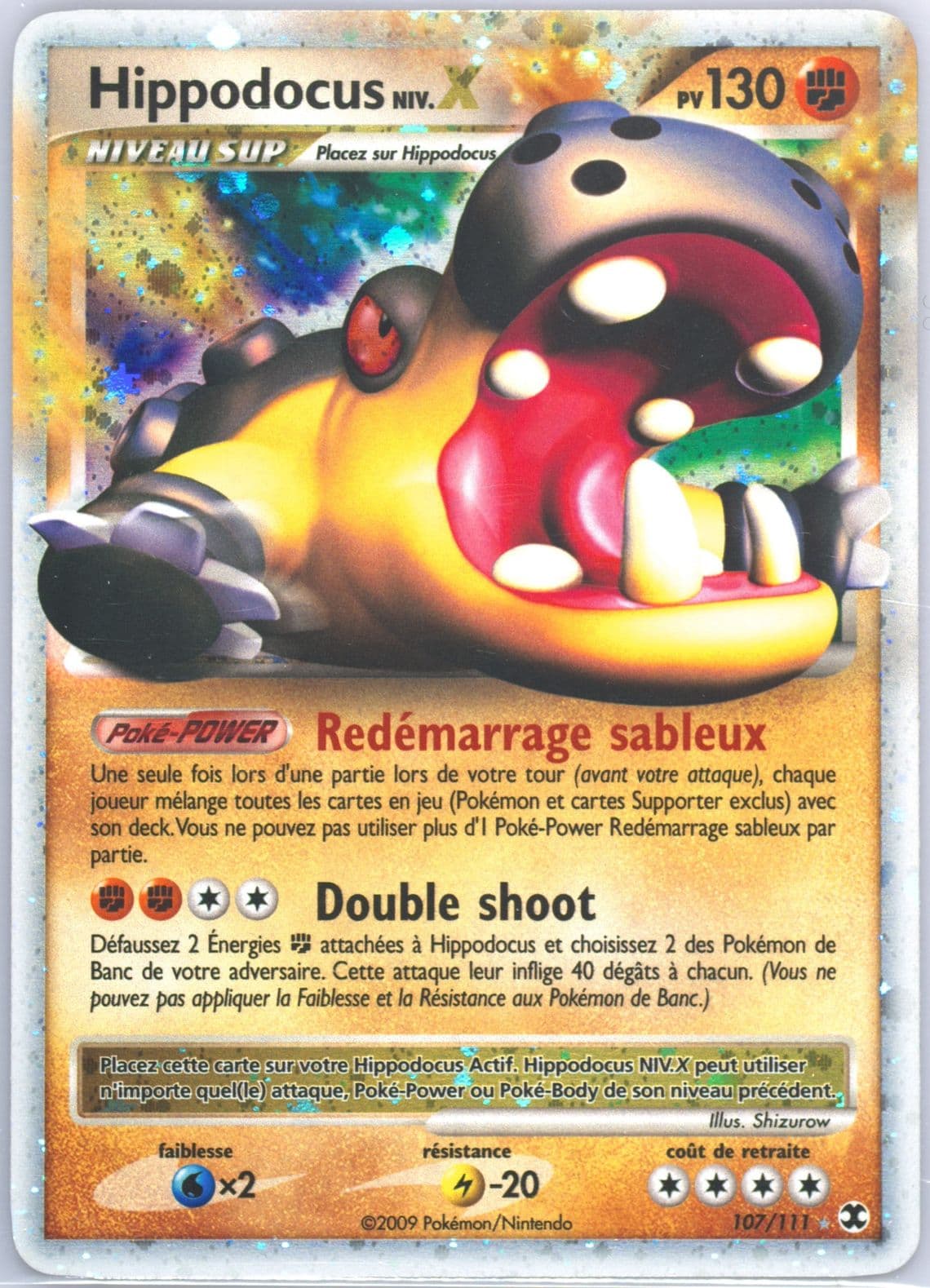 Hippodocus Niv.X-Holo French (107) 2009 Pokemon Platinum Rising Rivals